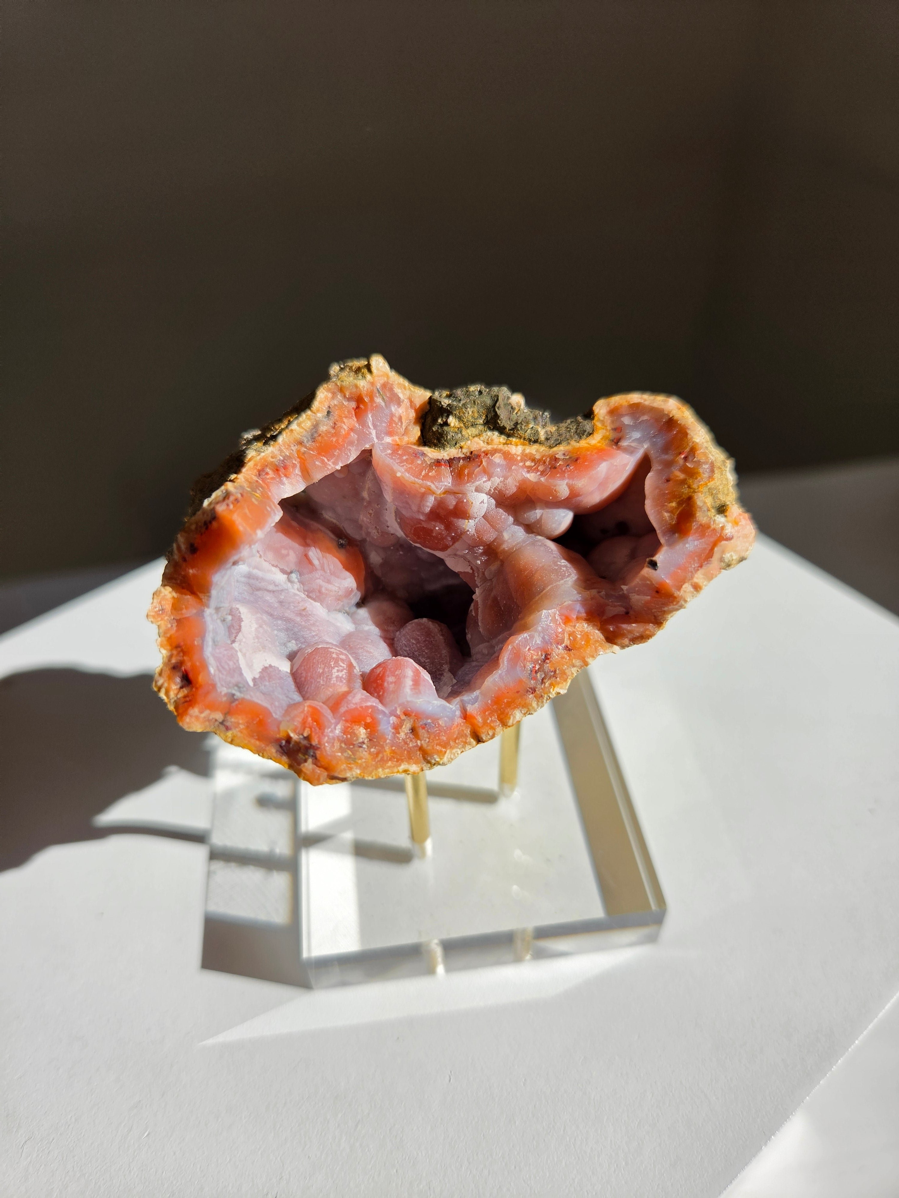 Pink Chalcedony Geode 001
