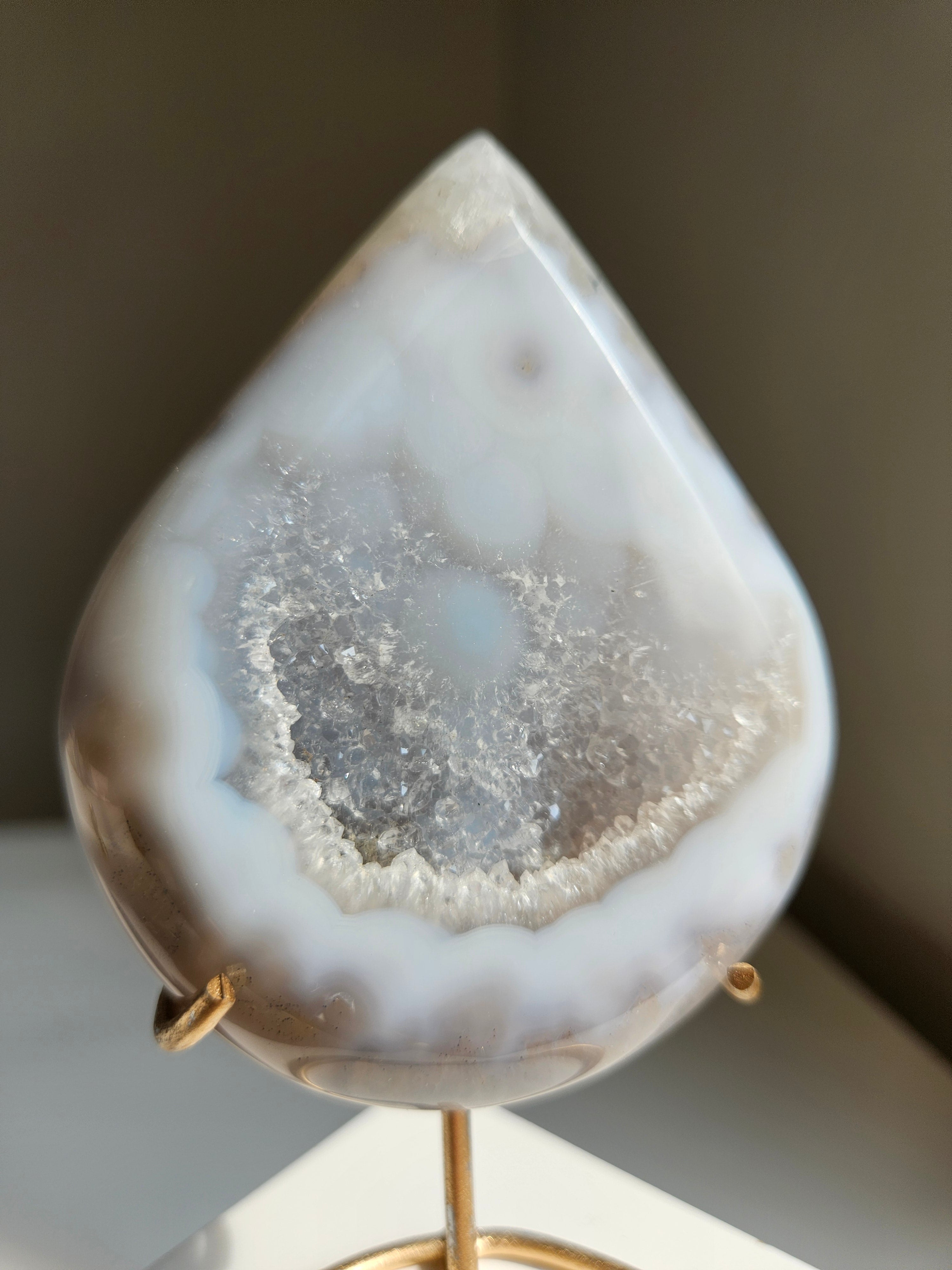Druzy Agate Teardrop 007