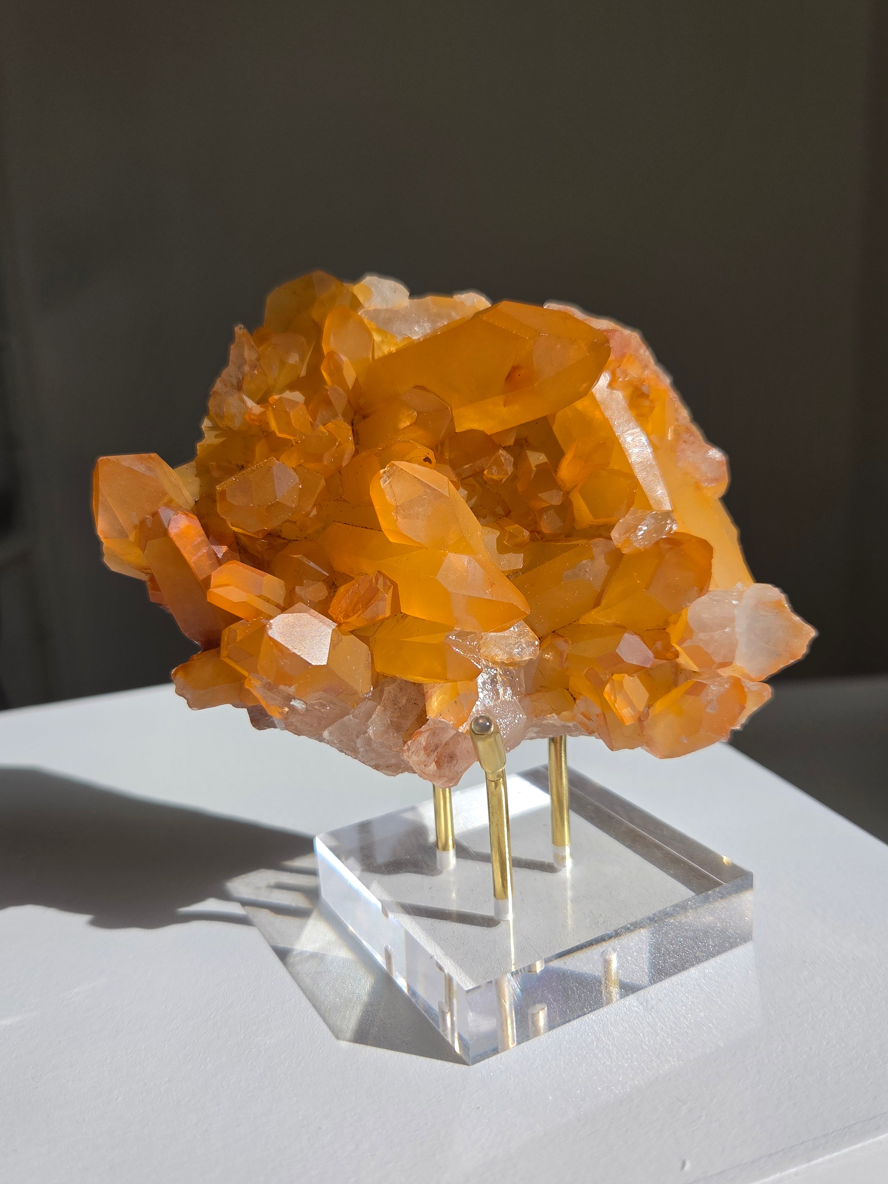 Tangerine Quartz Cluster 007