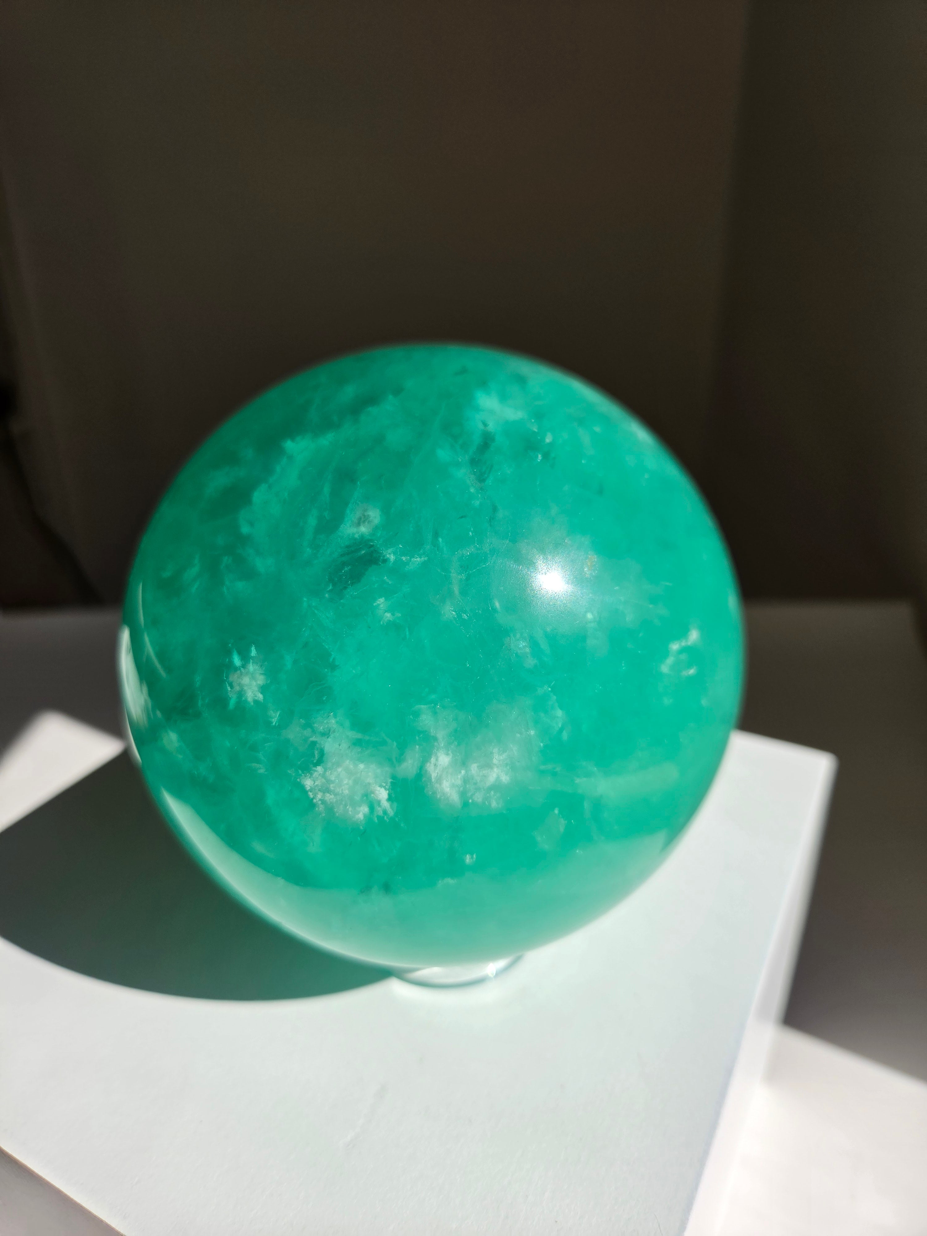 Green Fluorite Statement Sphere