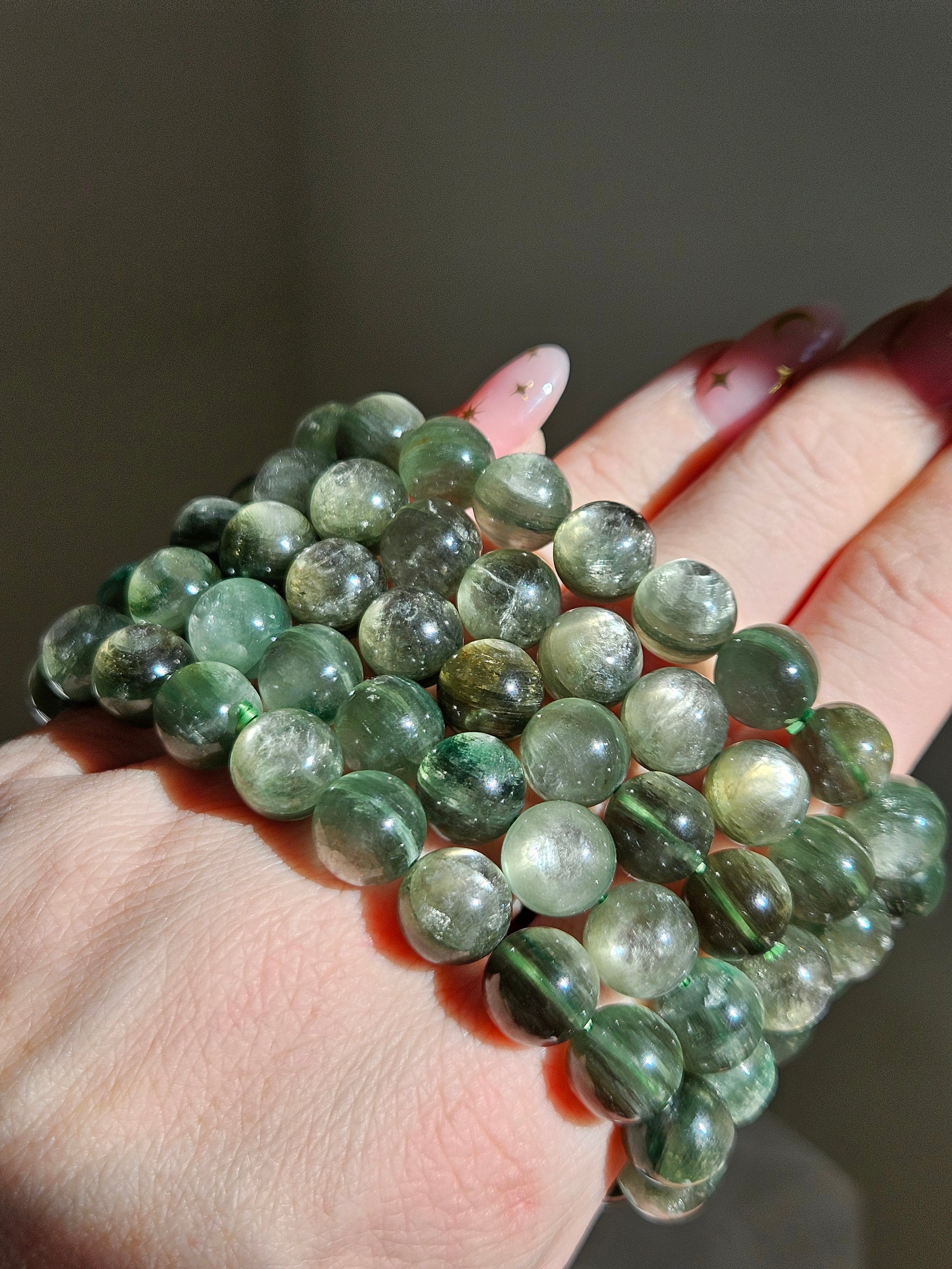 Green Lepidolite bracelet | 10.5mm