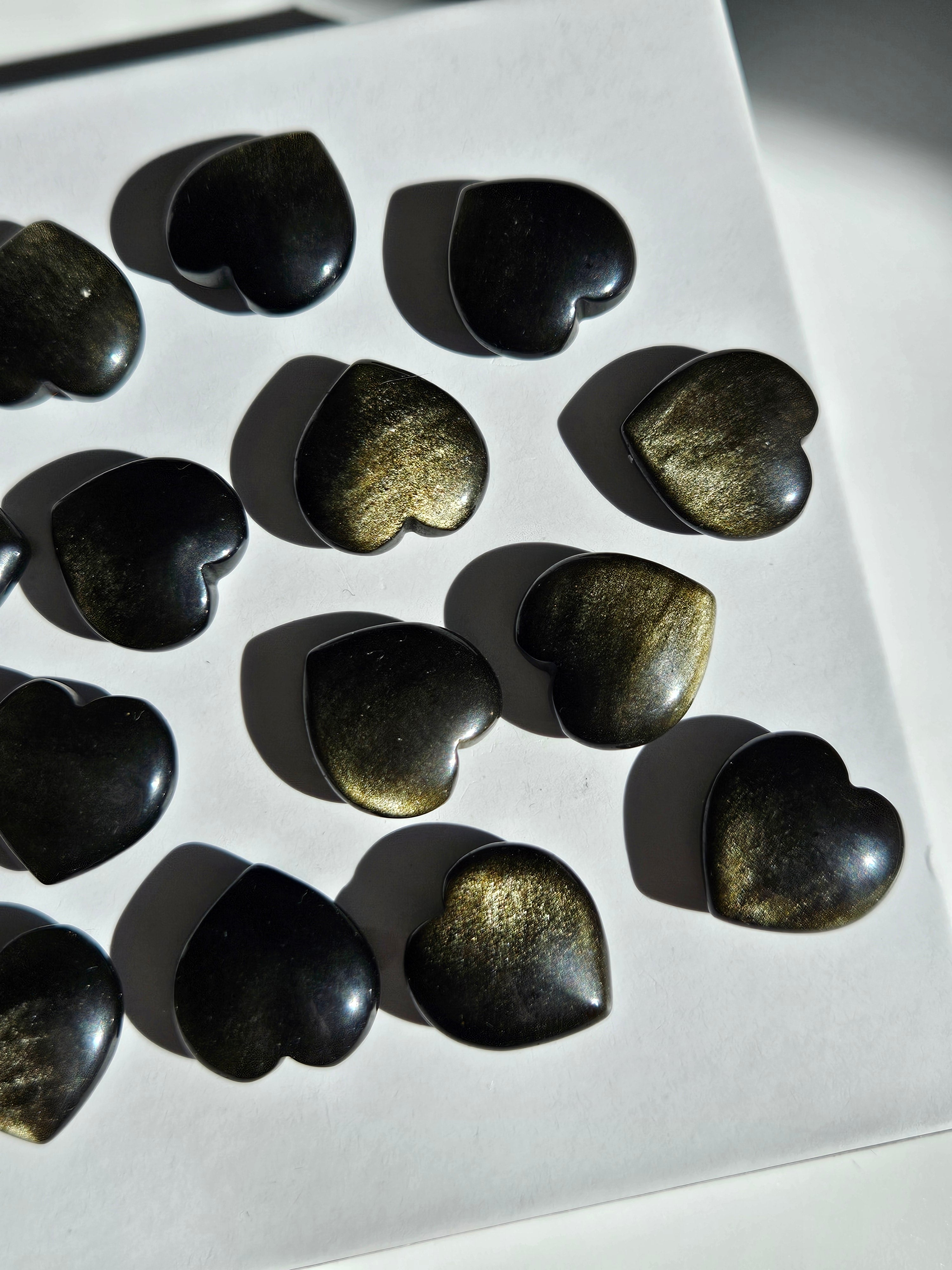 Gold Obsidian Mini Heart