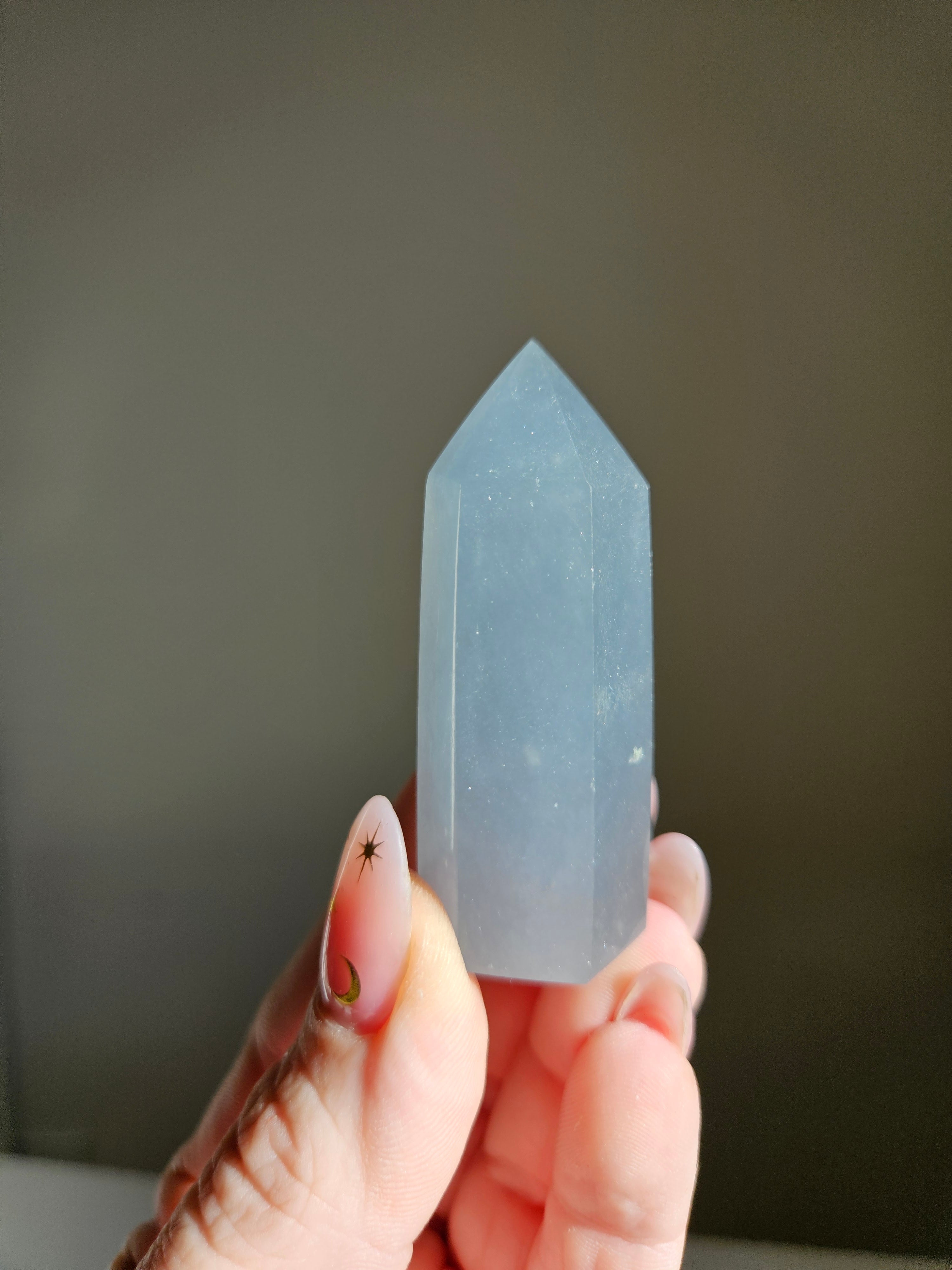 Snowflake Angelite Tower 001