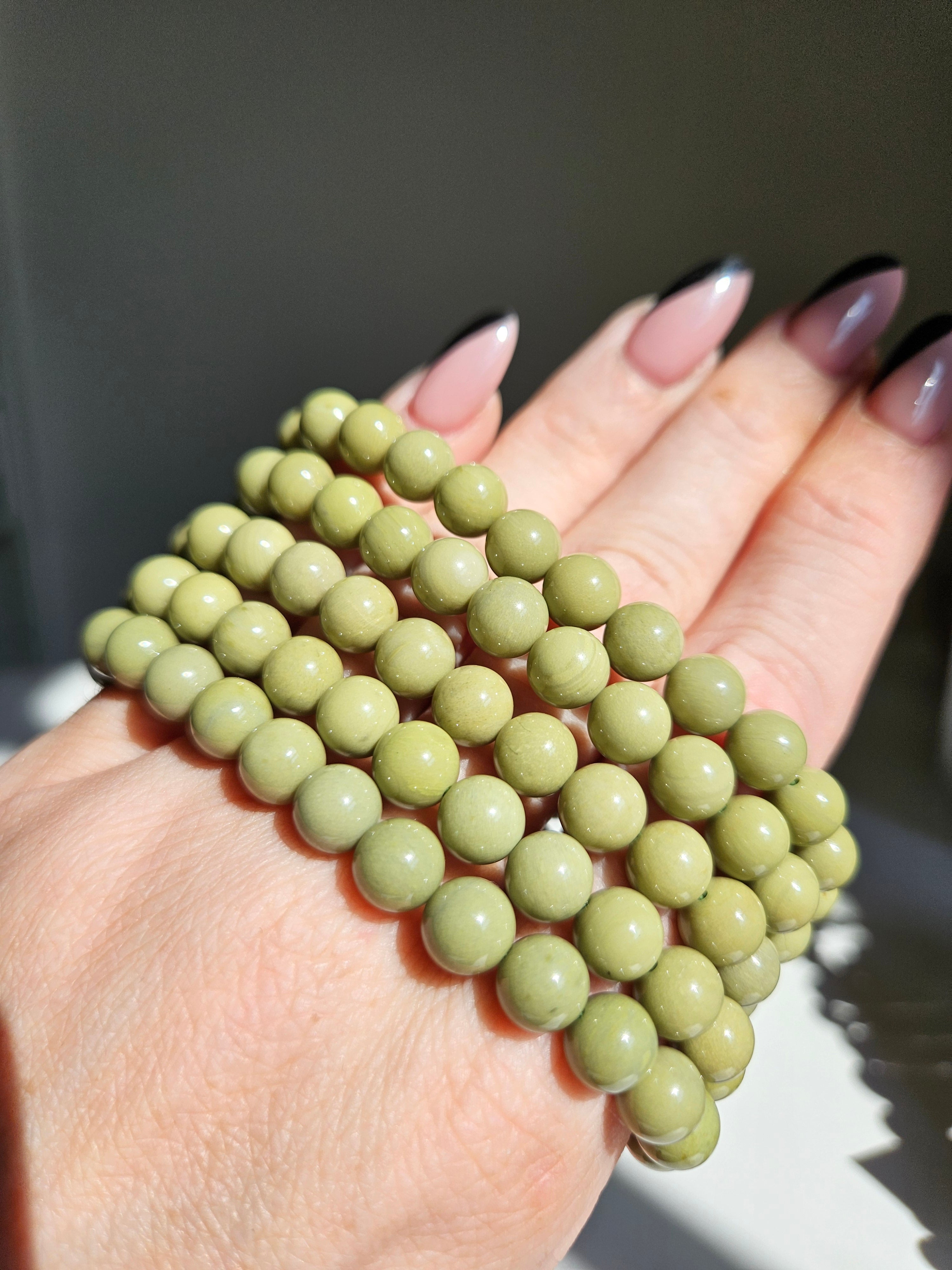 Matcha Alashan Agate Bracelet | 8mm
