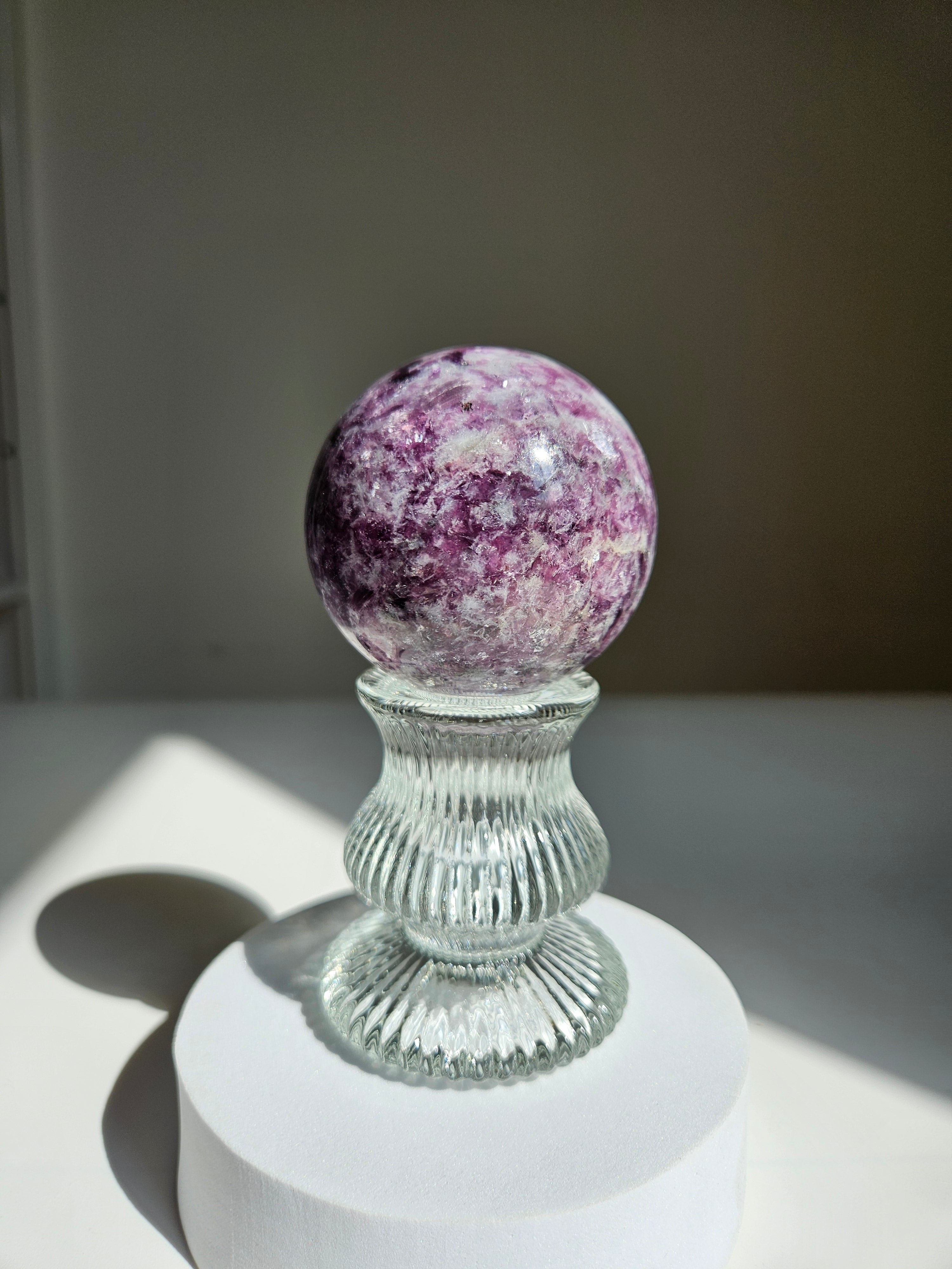Lepidolite Sphere 001