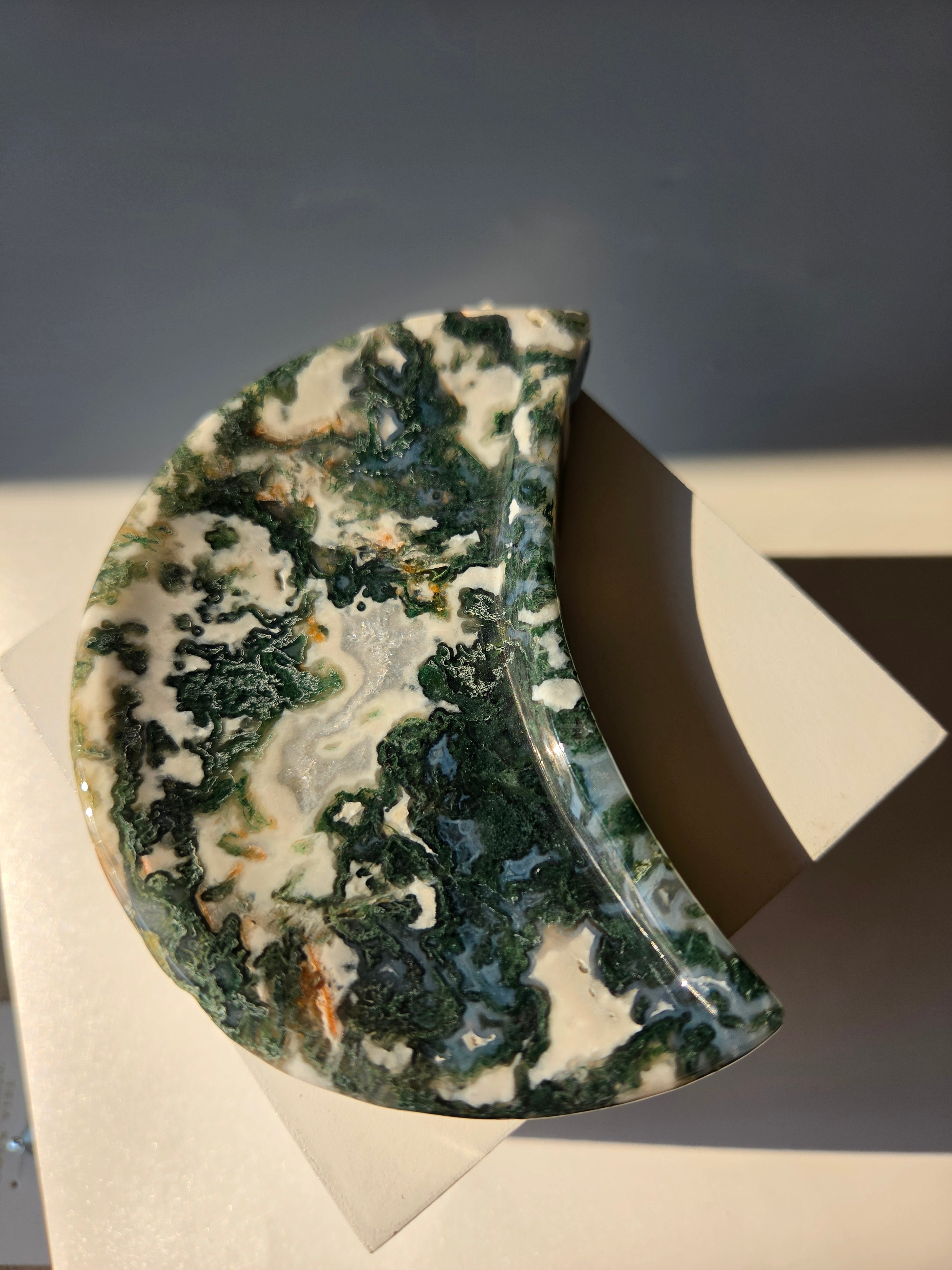 Moss Agate Moon Bowl 003