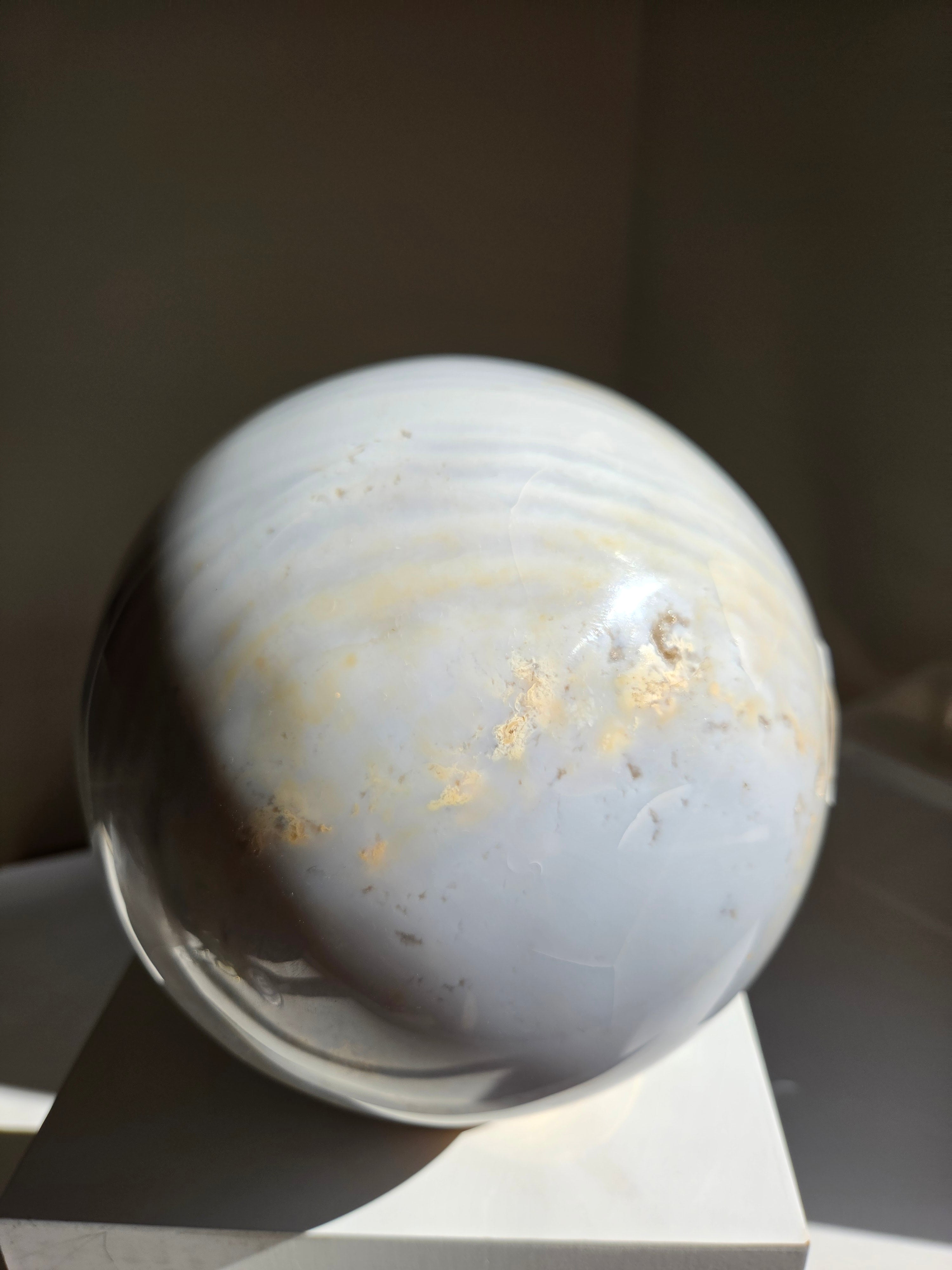 Flower Agate Statement Sphere