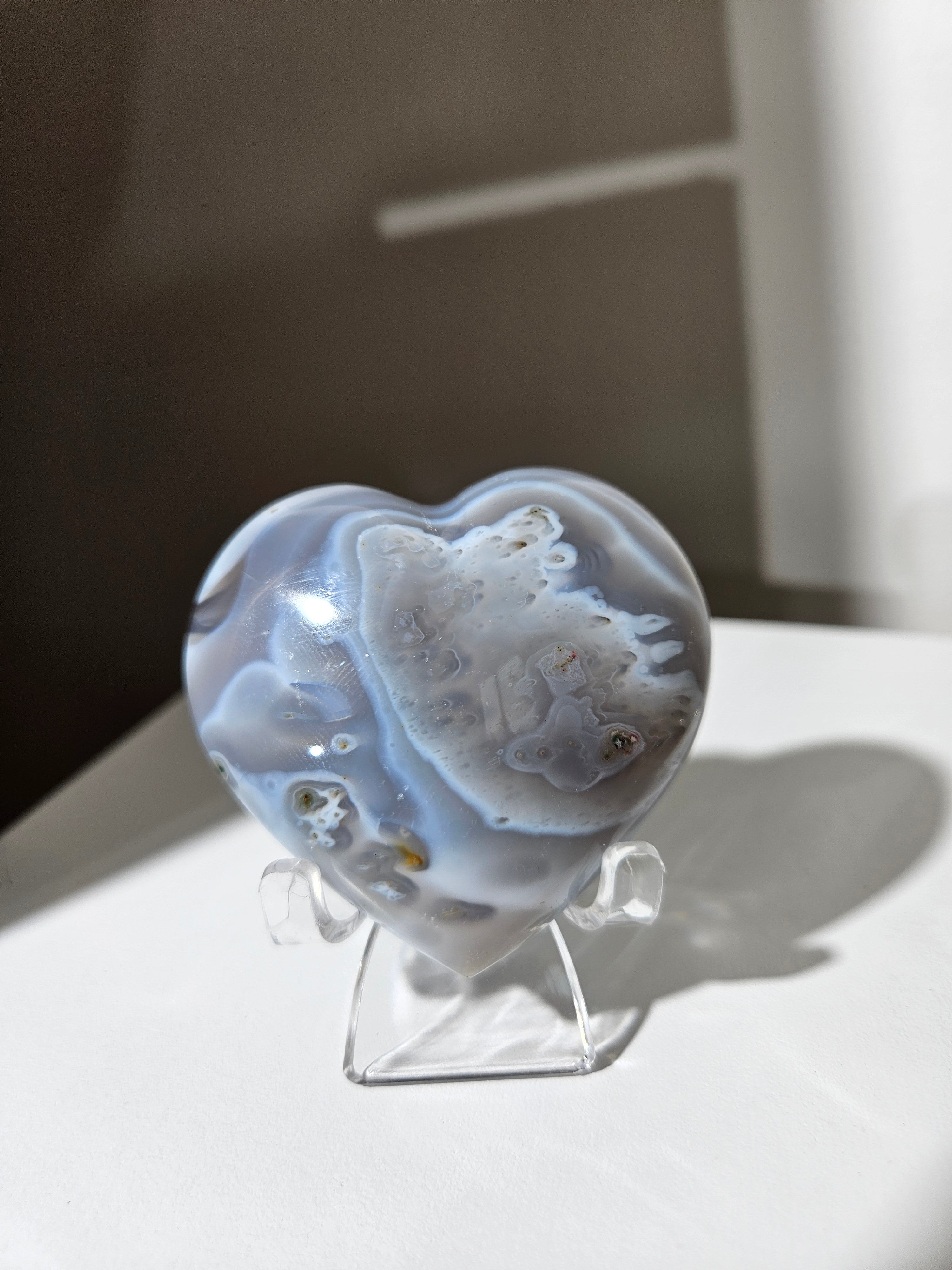 Banded Agate Heart 003