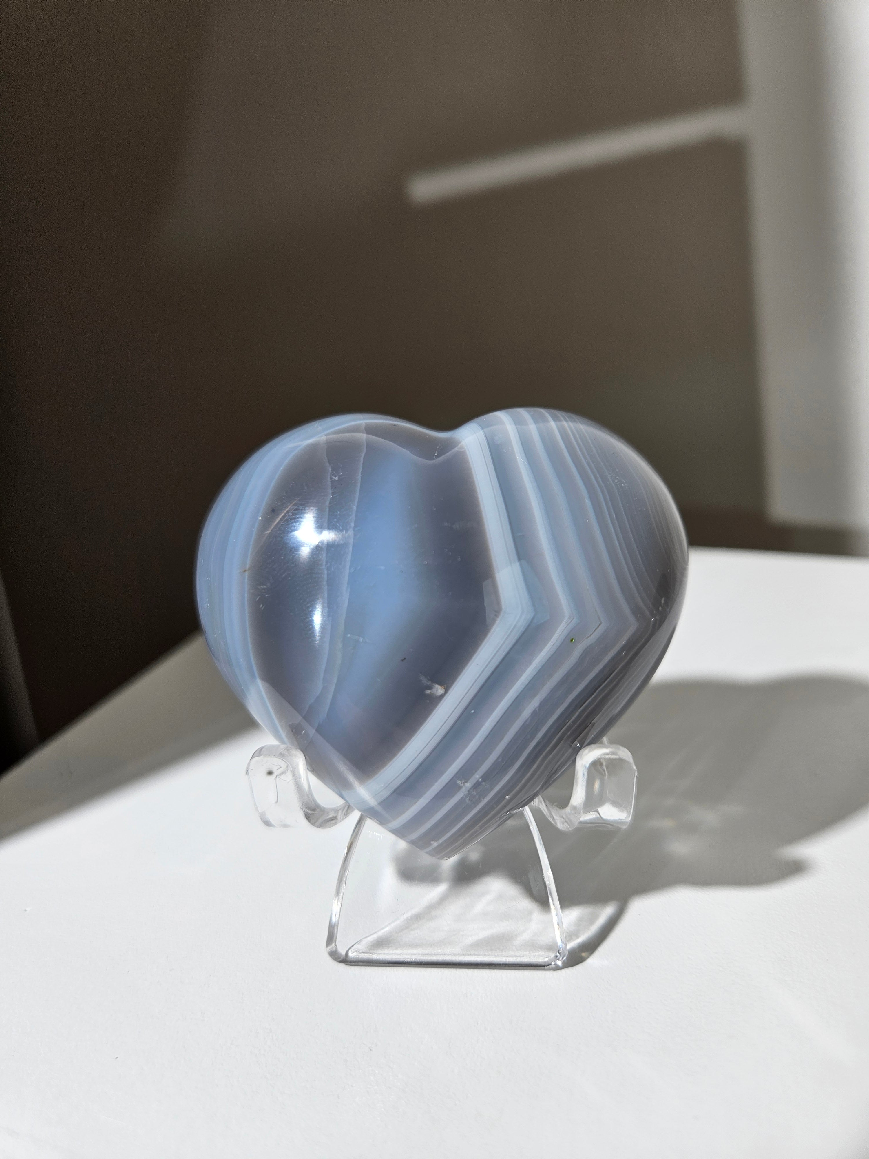 Banded Agate Heart 002