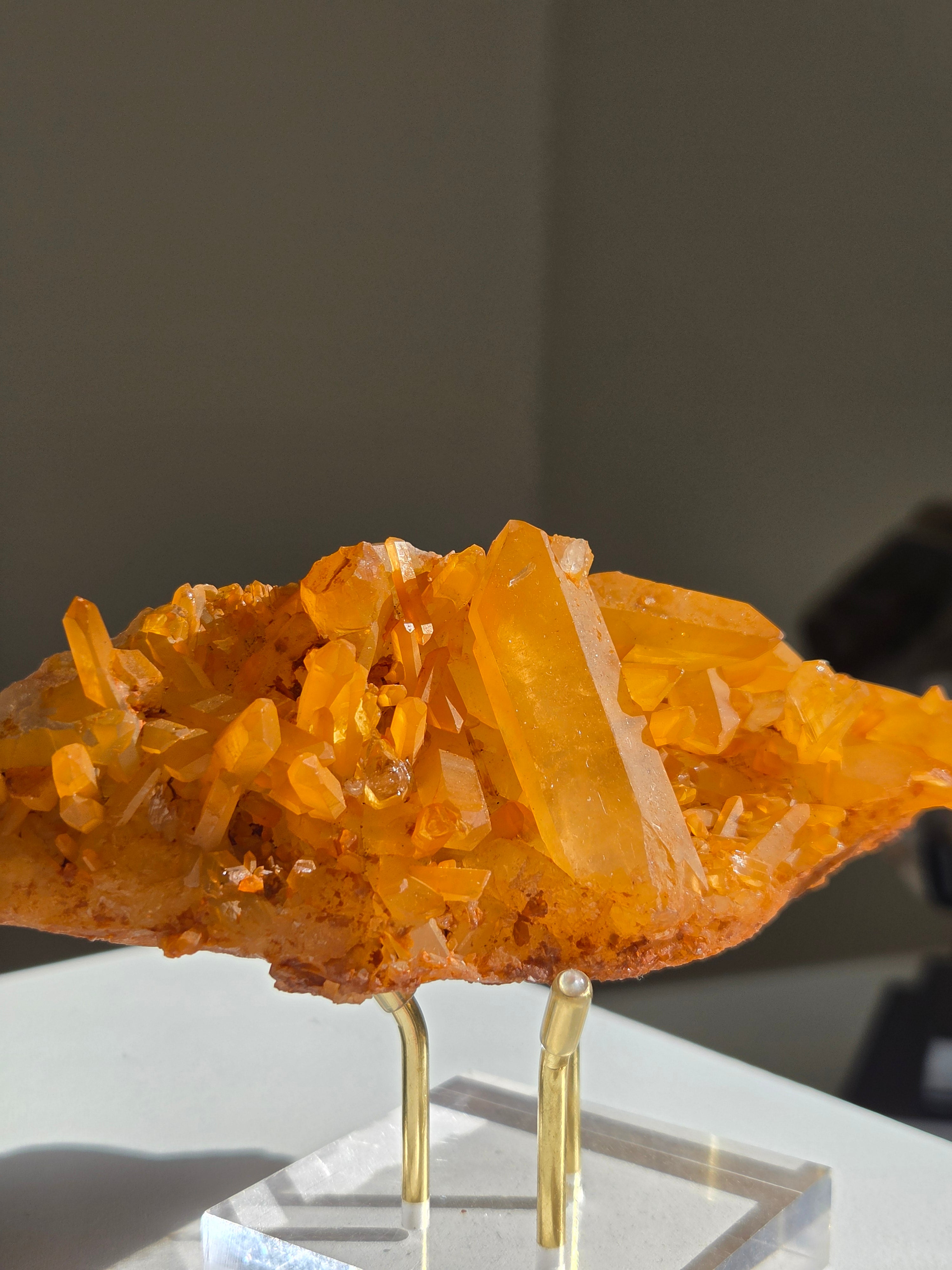 Tangerine Quartz Cluster 008