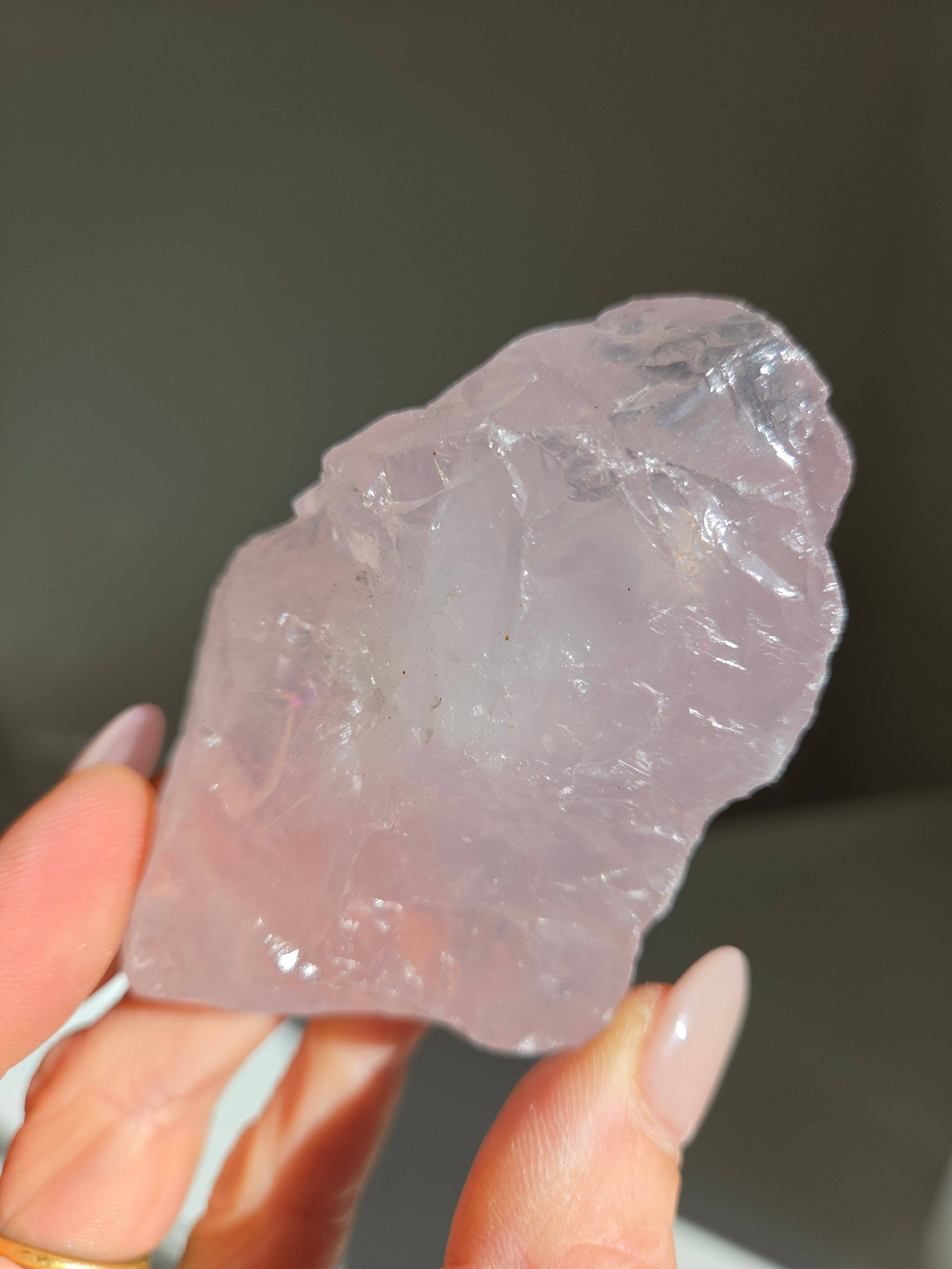Lavender Raw Rose Quartz 022