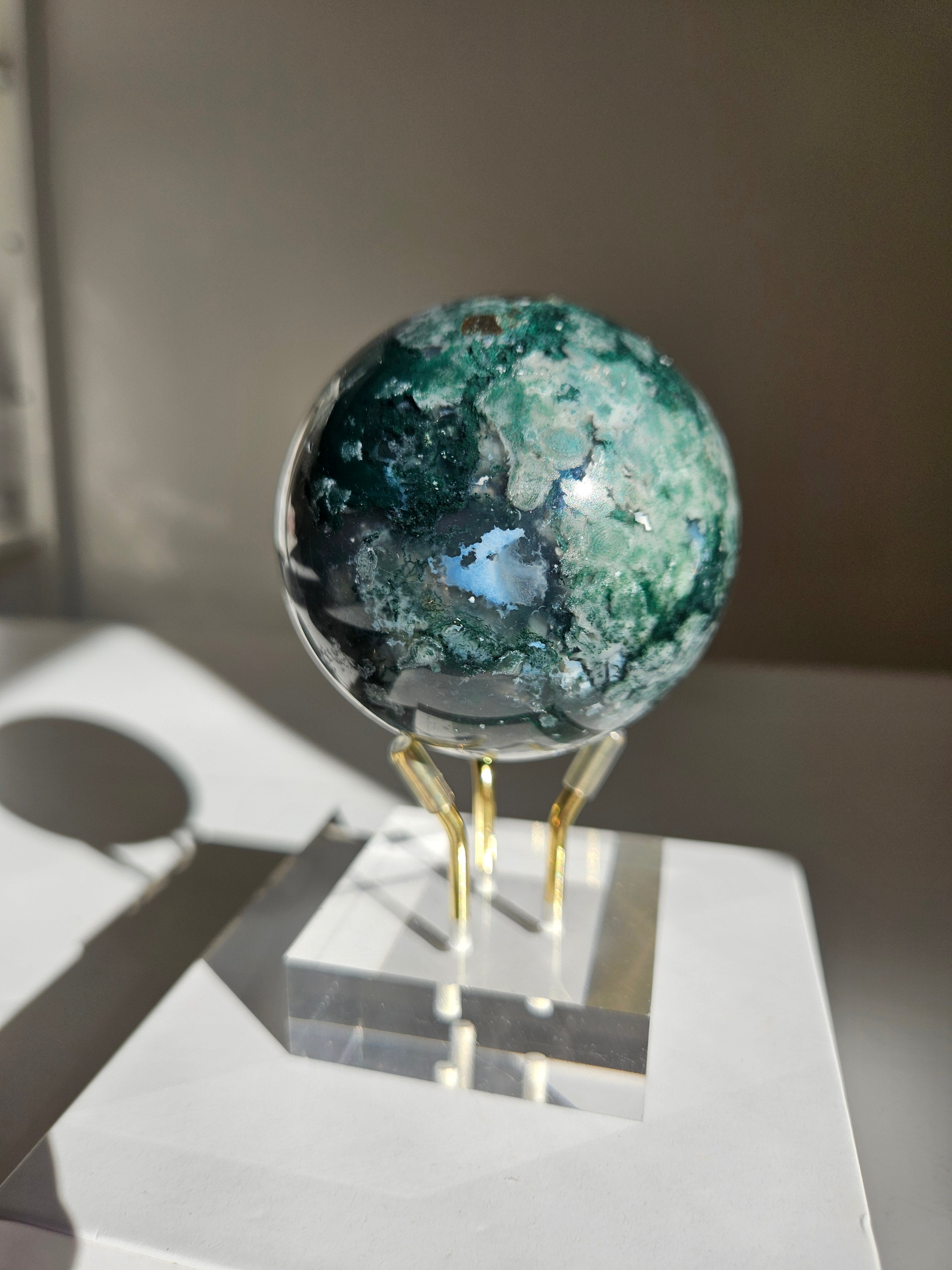 Moss Agate Sphere 005