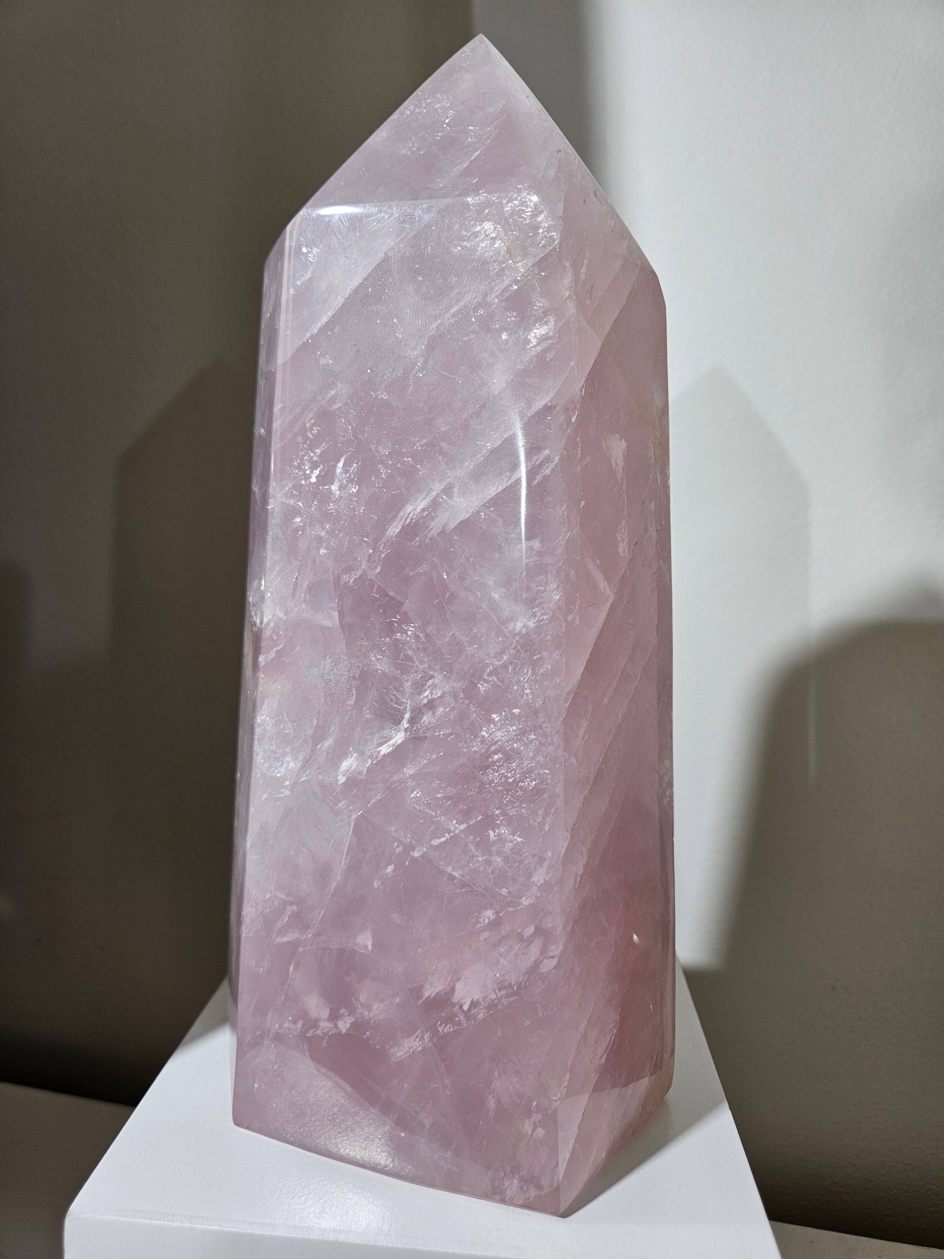 Lavender Rose Quartz Statement Tower