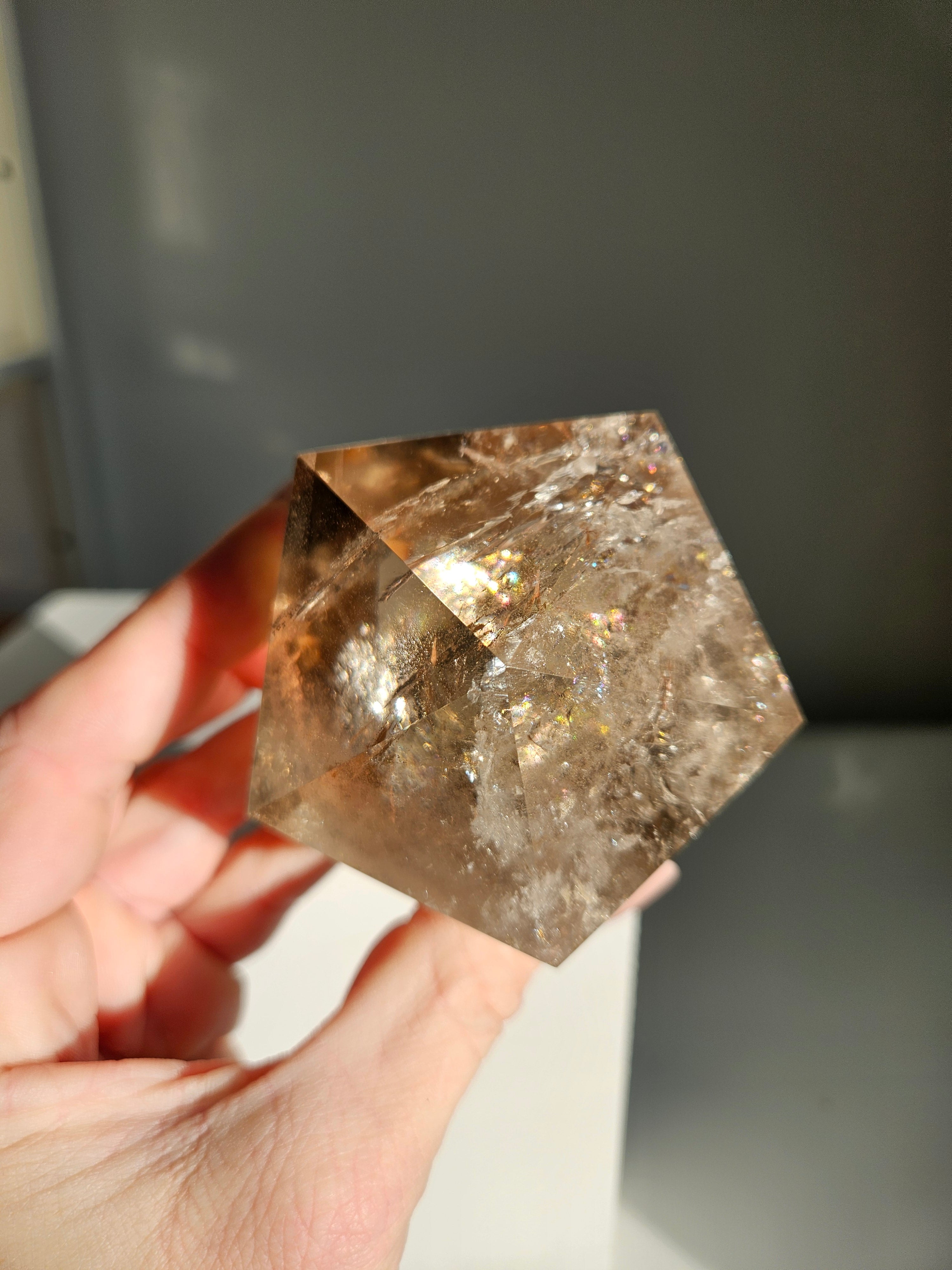 Smoky Quartz Icosahedron 001
