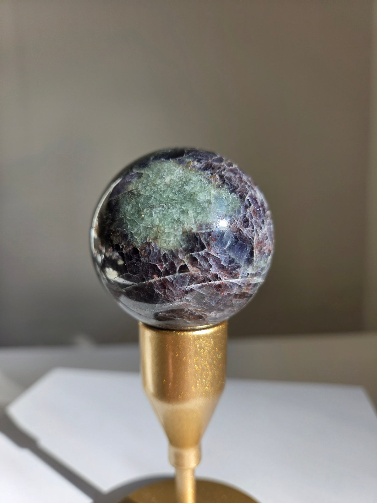 Iolite x Sunstone Sphere 001