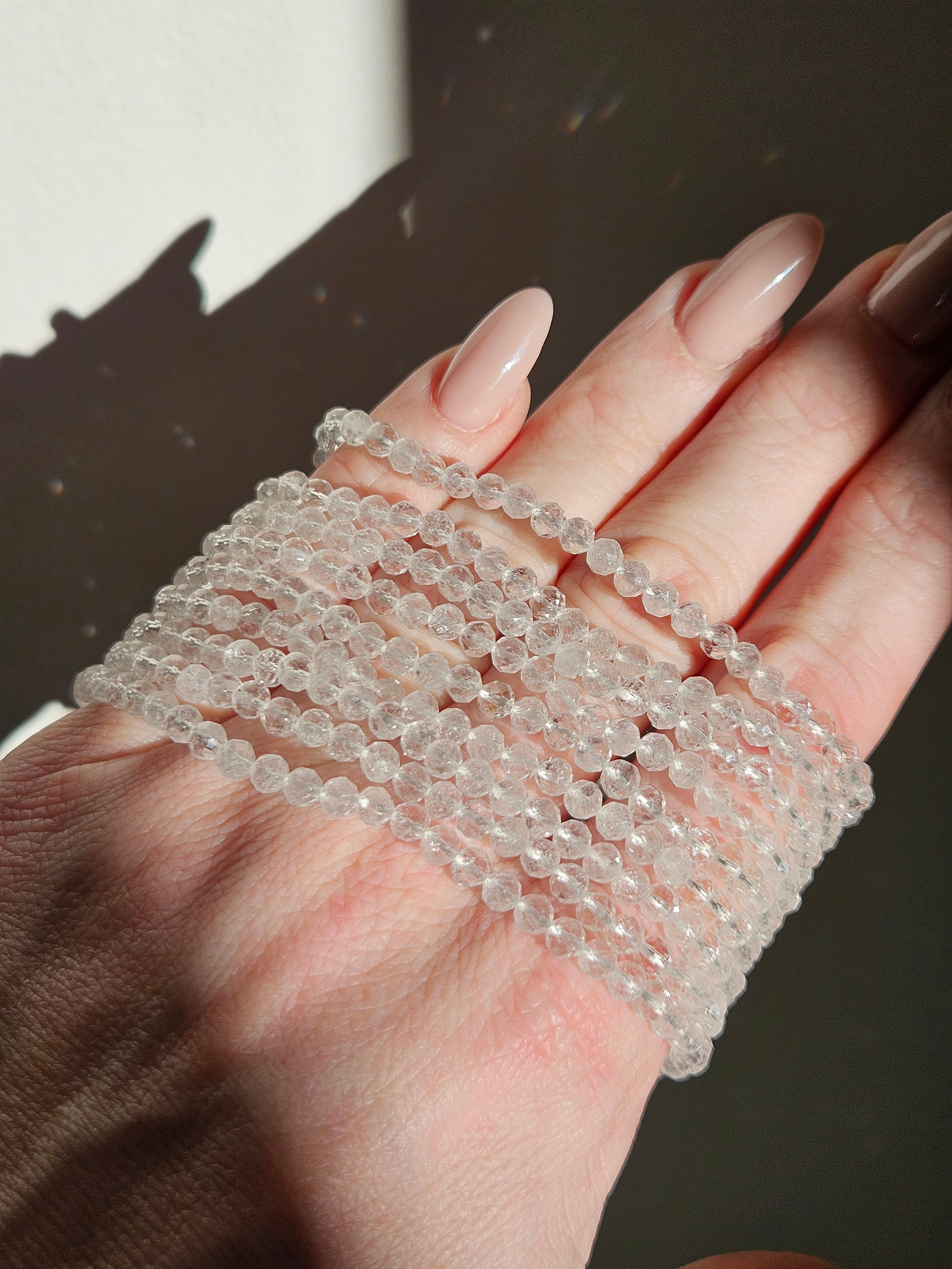 Faceted Quartz Bracelet | 4mm