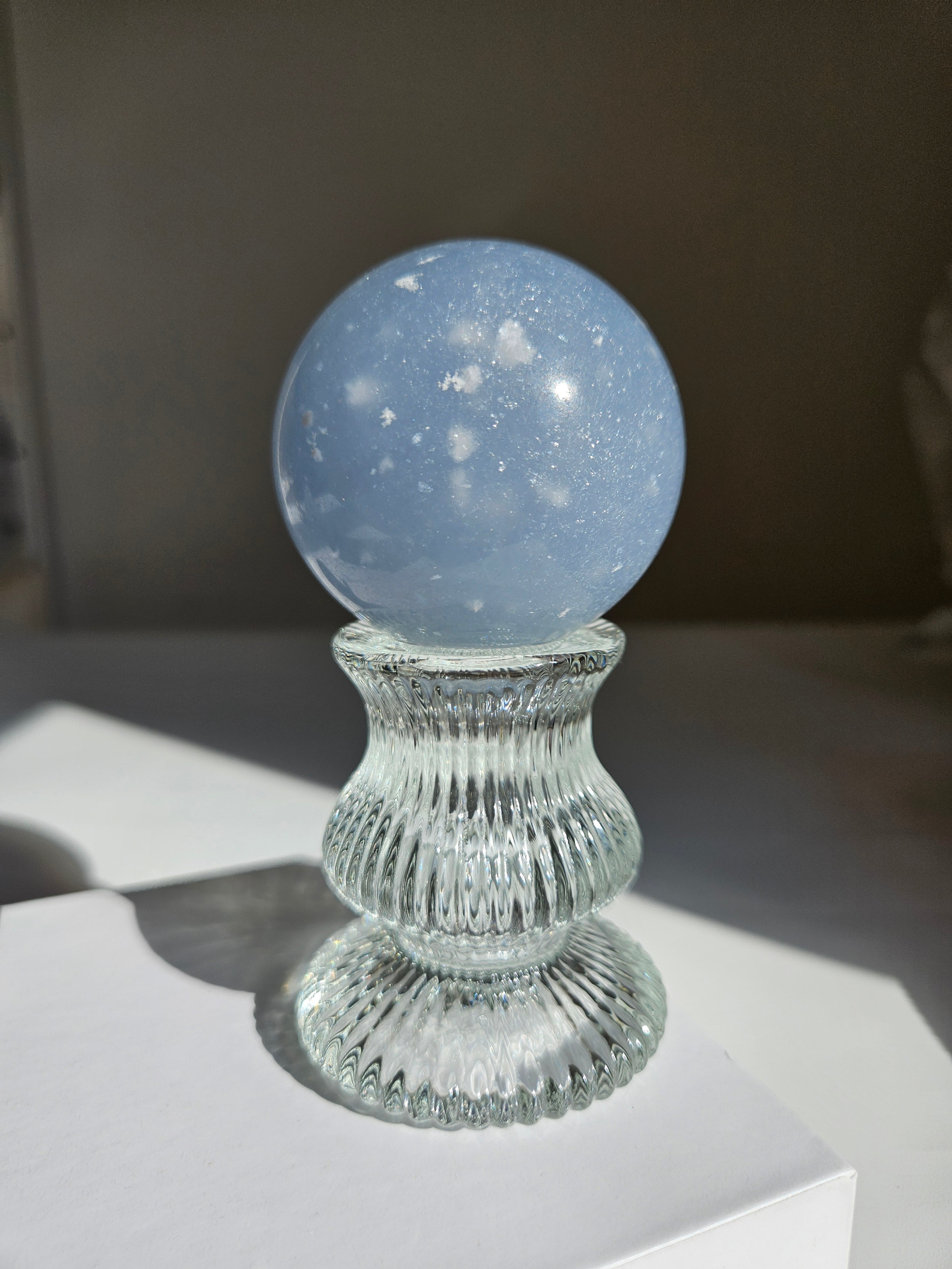 Snowflake Angelite Sphere 005