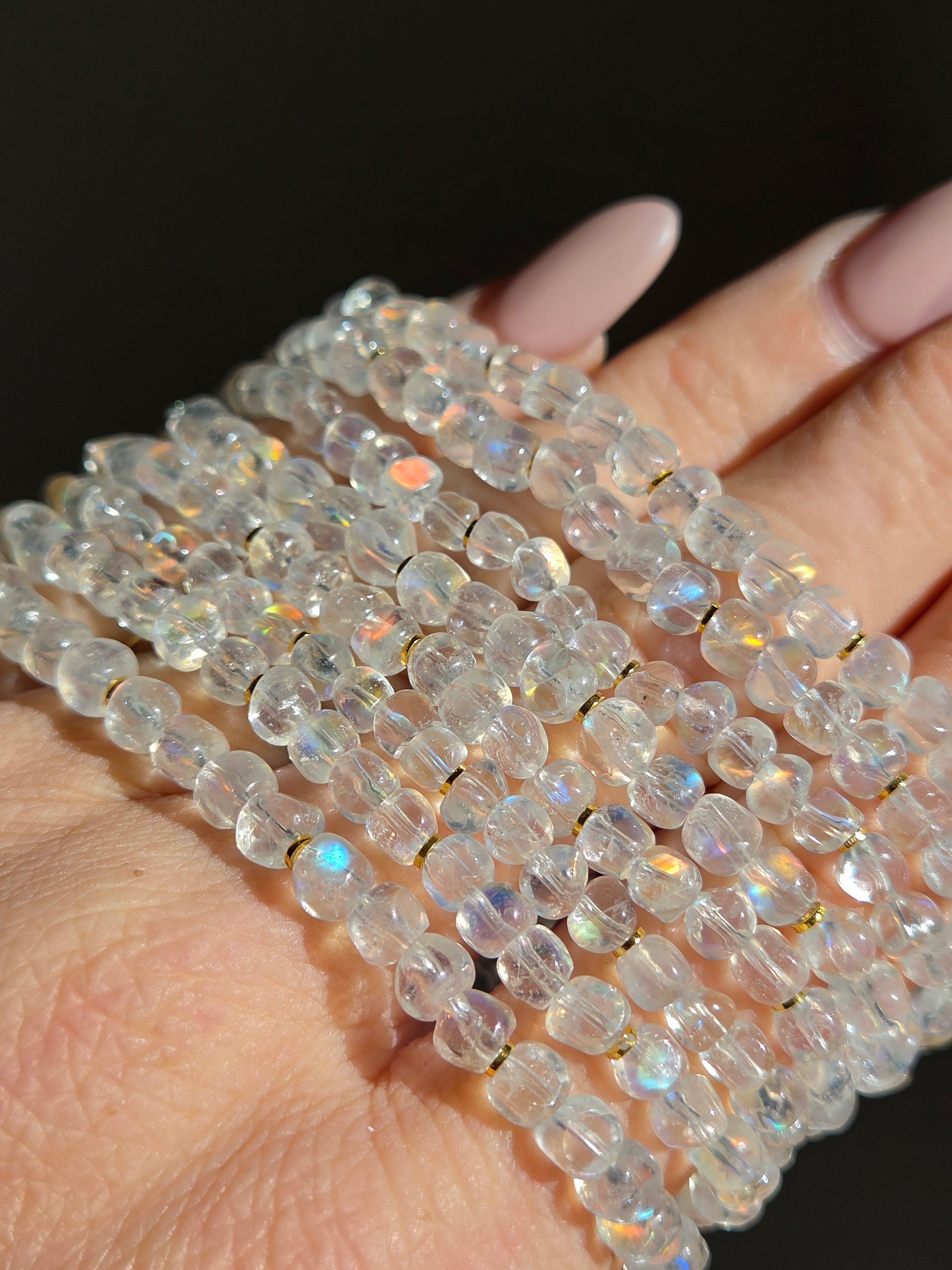 Malagasy Moonstone Bracelet | gold x cube