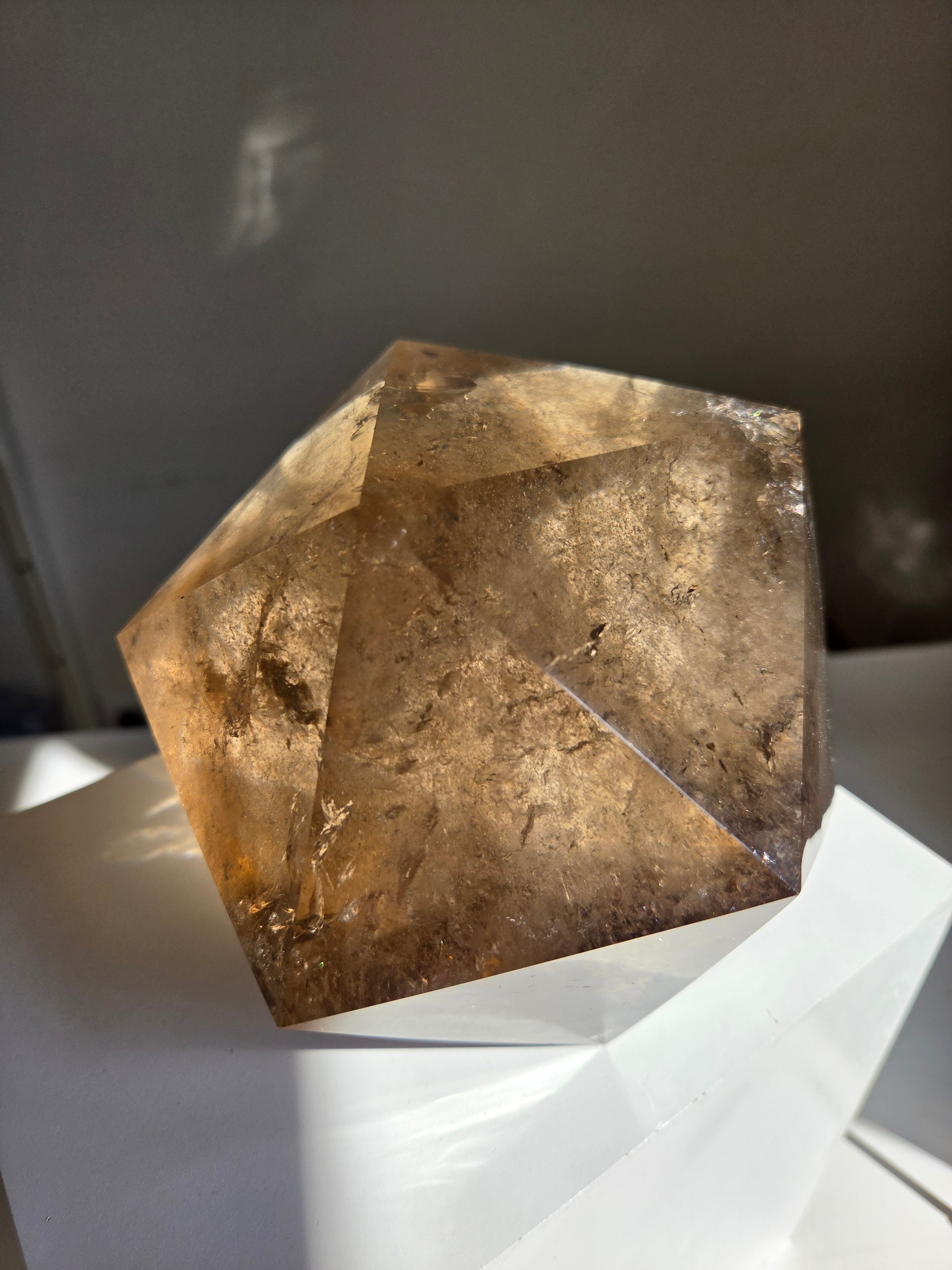 Smoky Quartz Statement Icosahedron