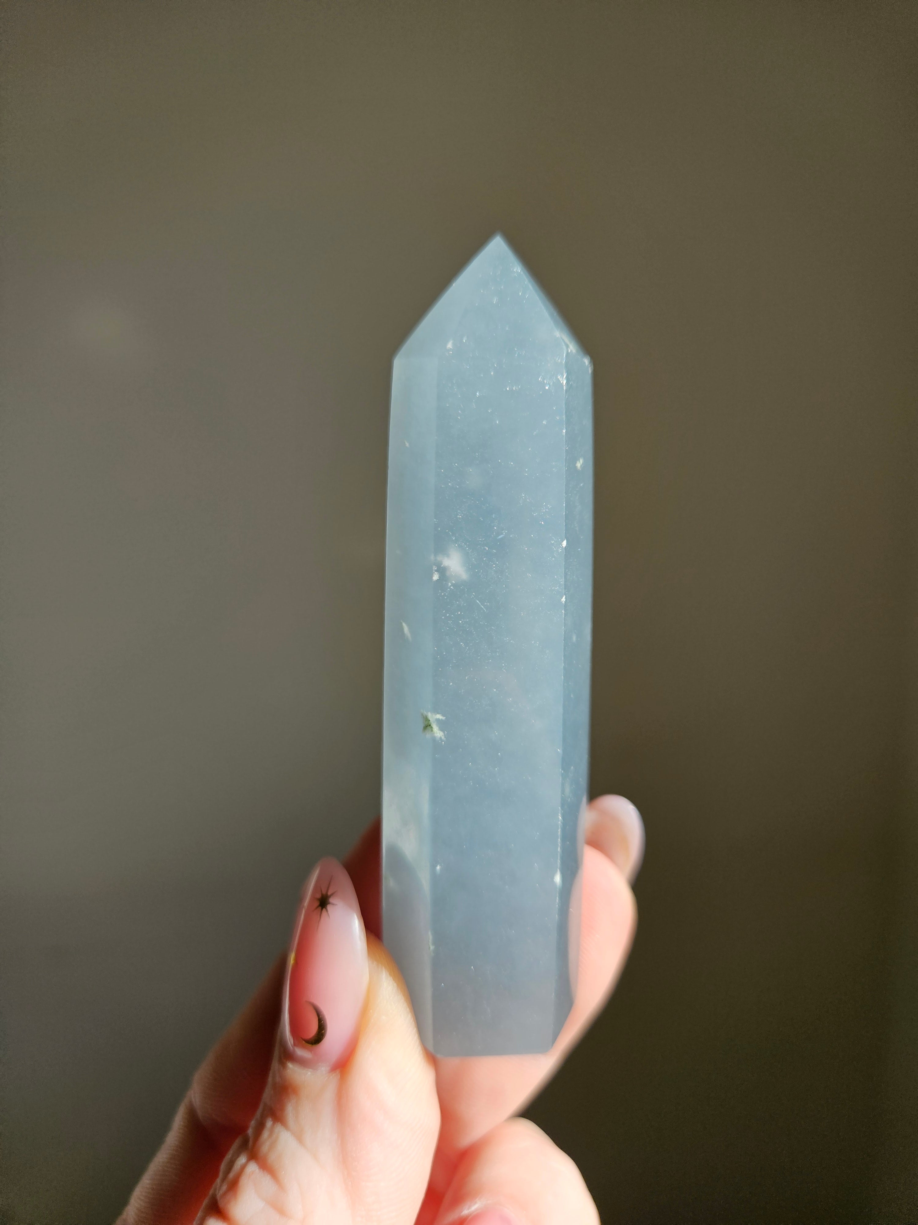 Snowflake Angelite Tower 004