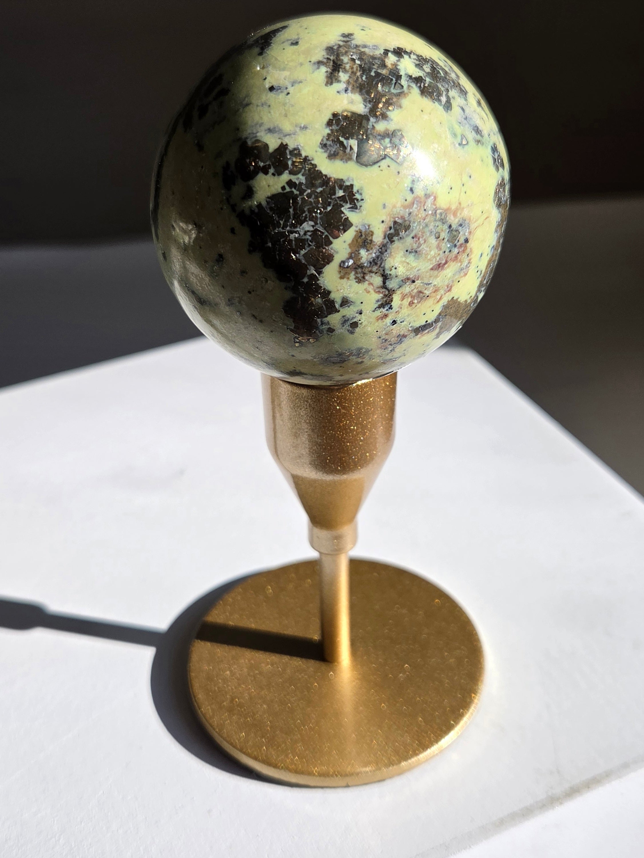 Serpentine x Pyrite Sphere 006