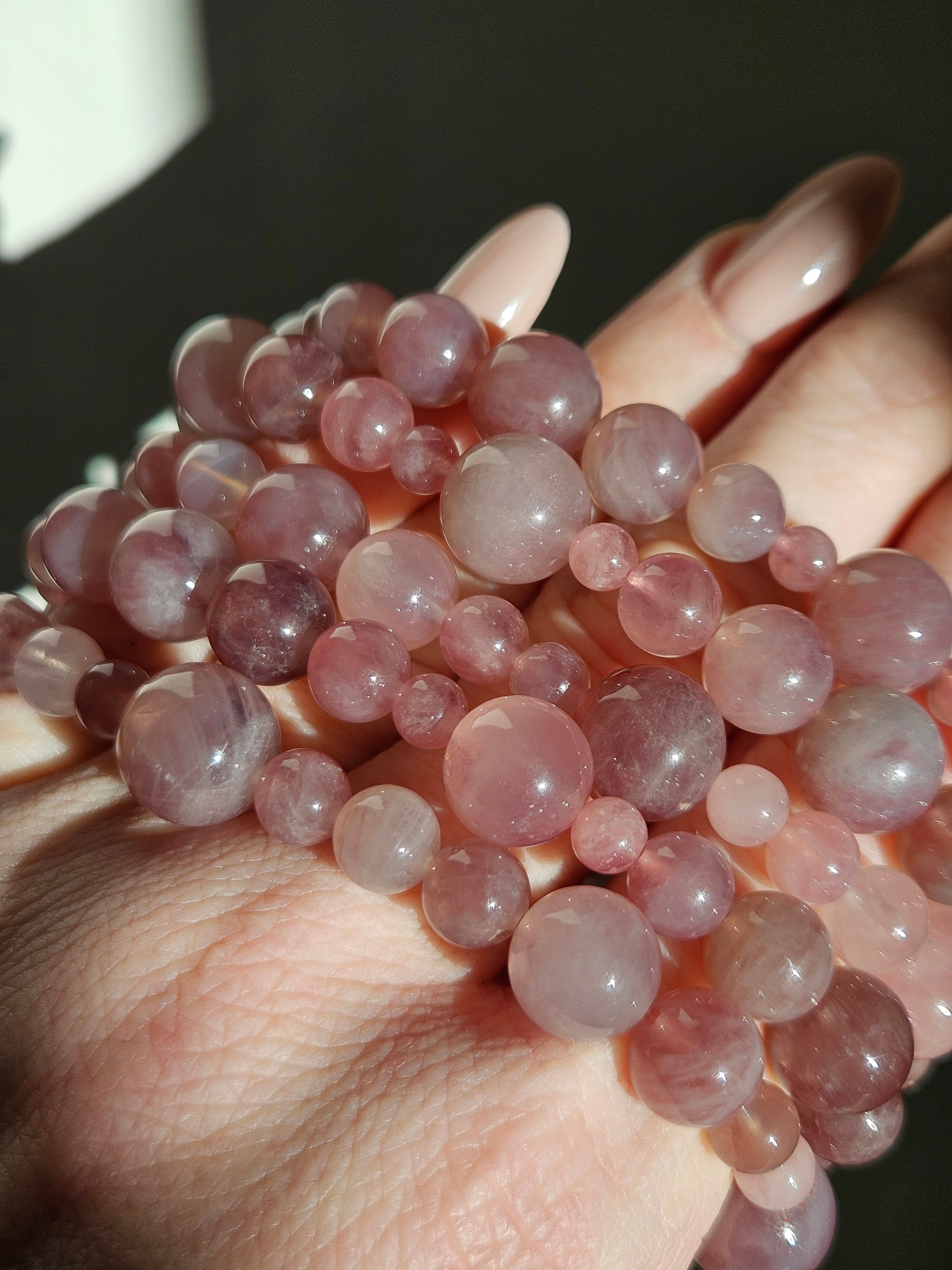 Rose Quartz Bracelet | bubble beads
