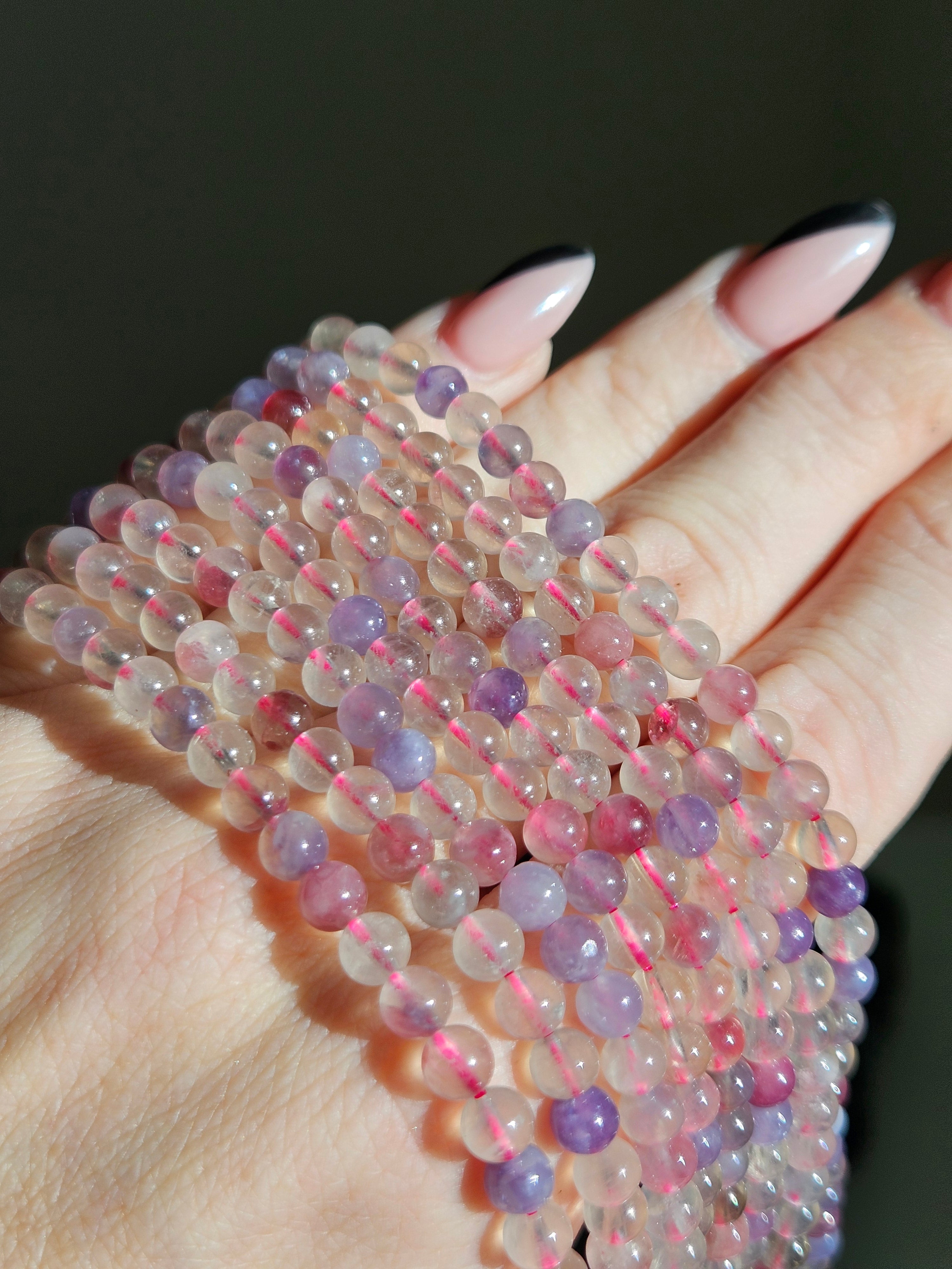 Pink Tourmaline x Lepidolite 3 wrap Bracelet | 5mm
