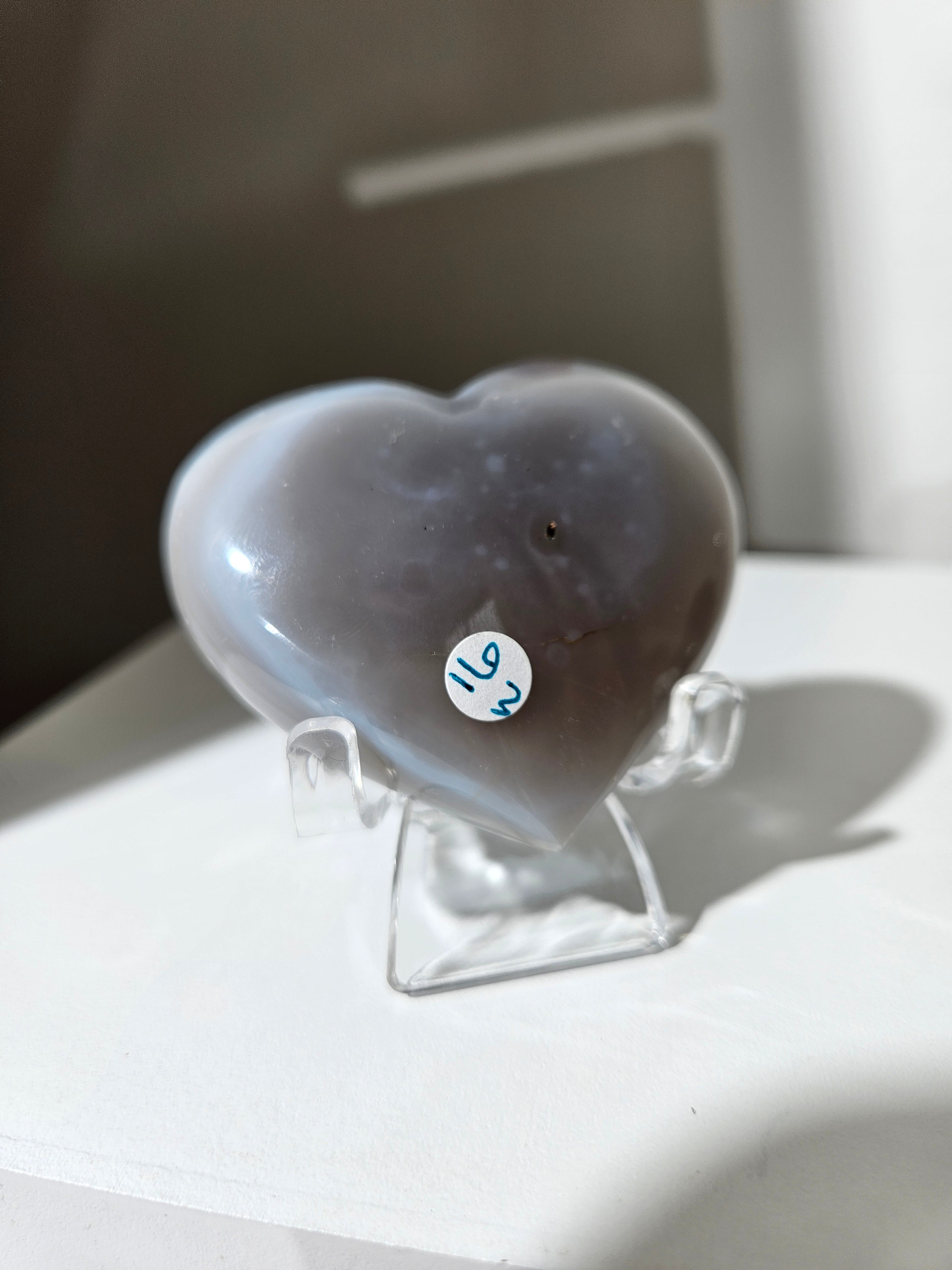 Banded Agate Heart 001