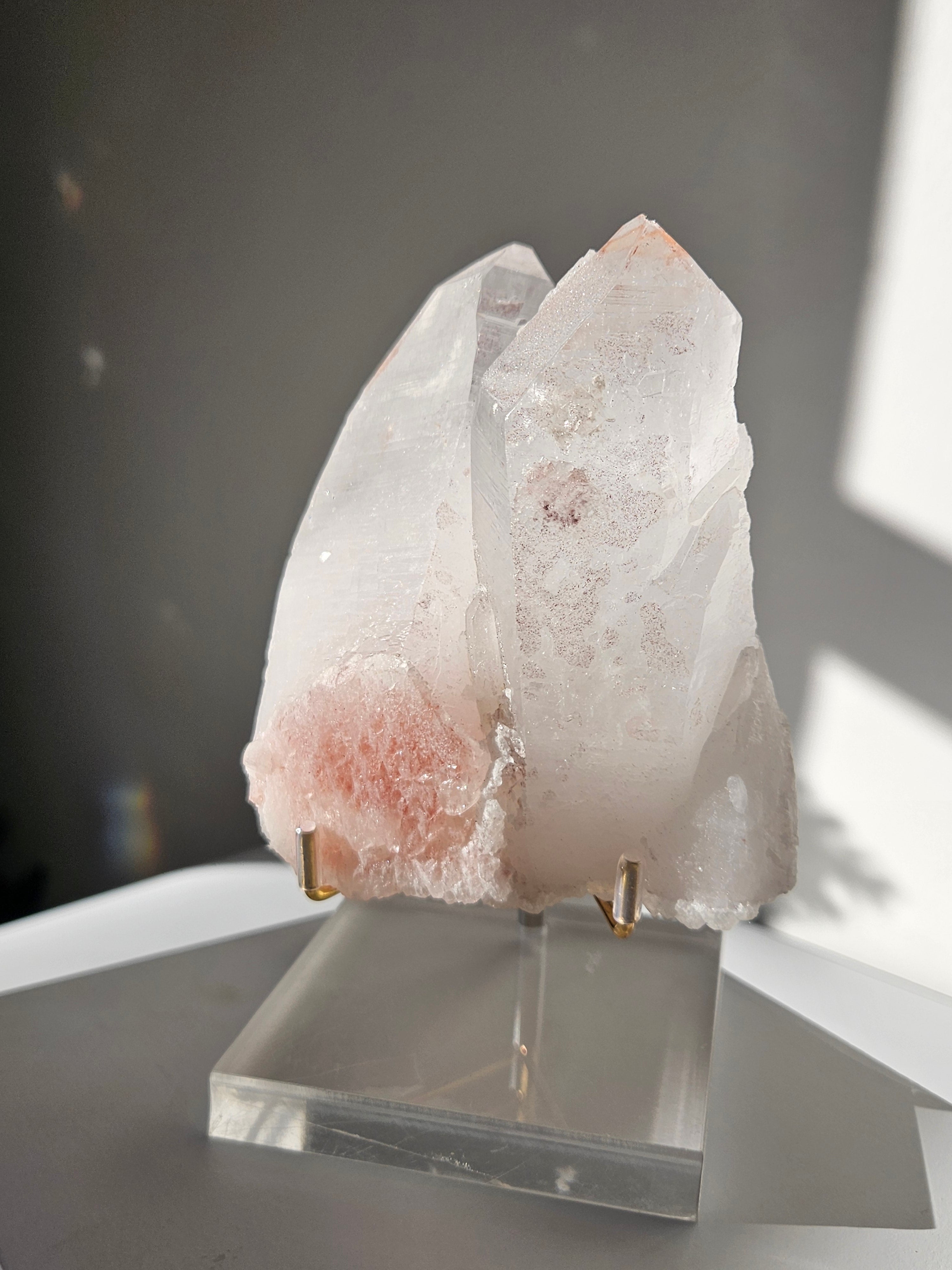 Pink Lemurian Quartz Cluster