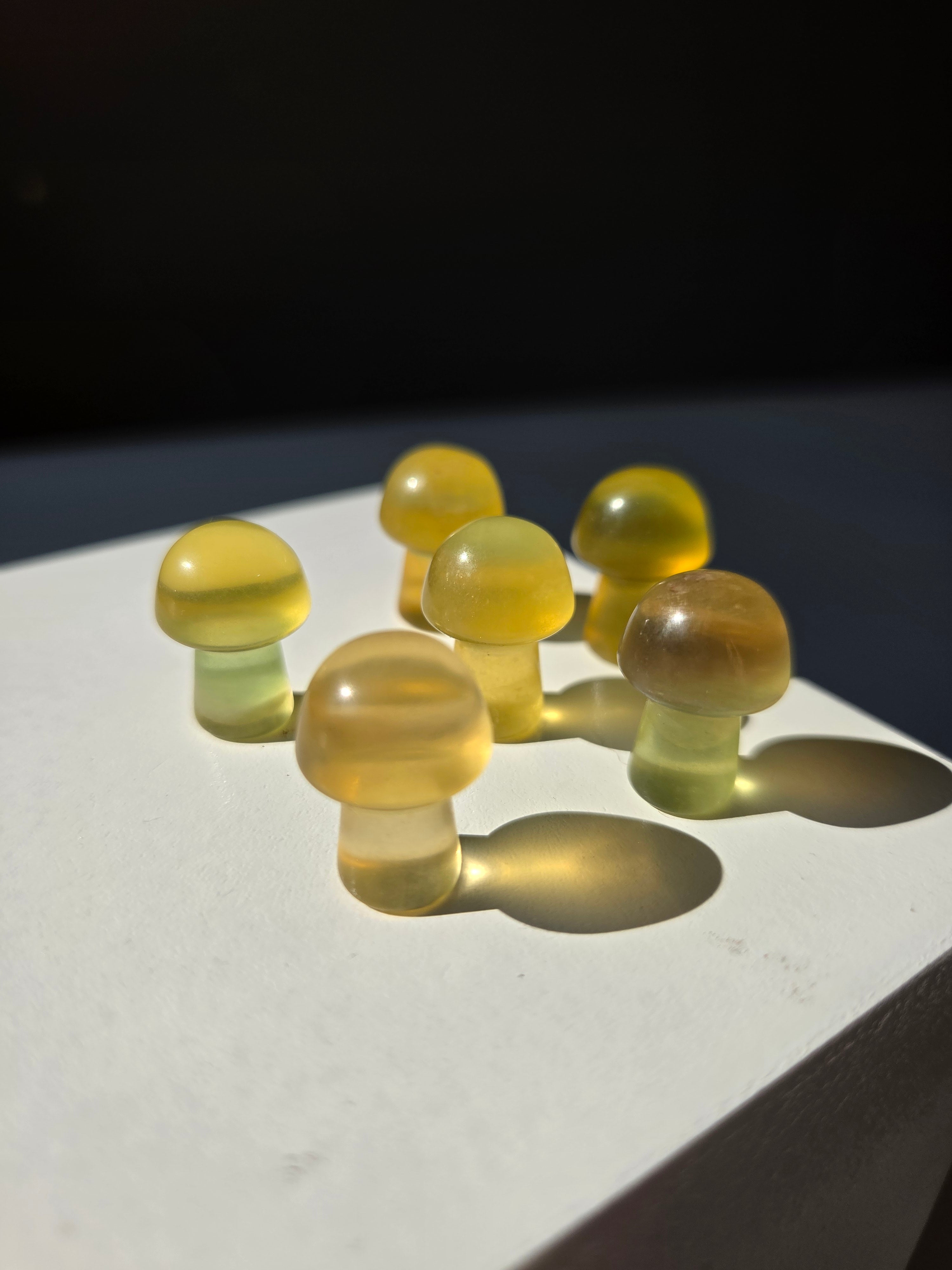 Yellow Fluorite Mini Mushroom