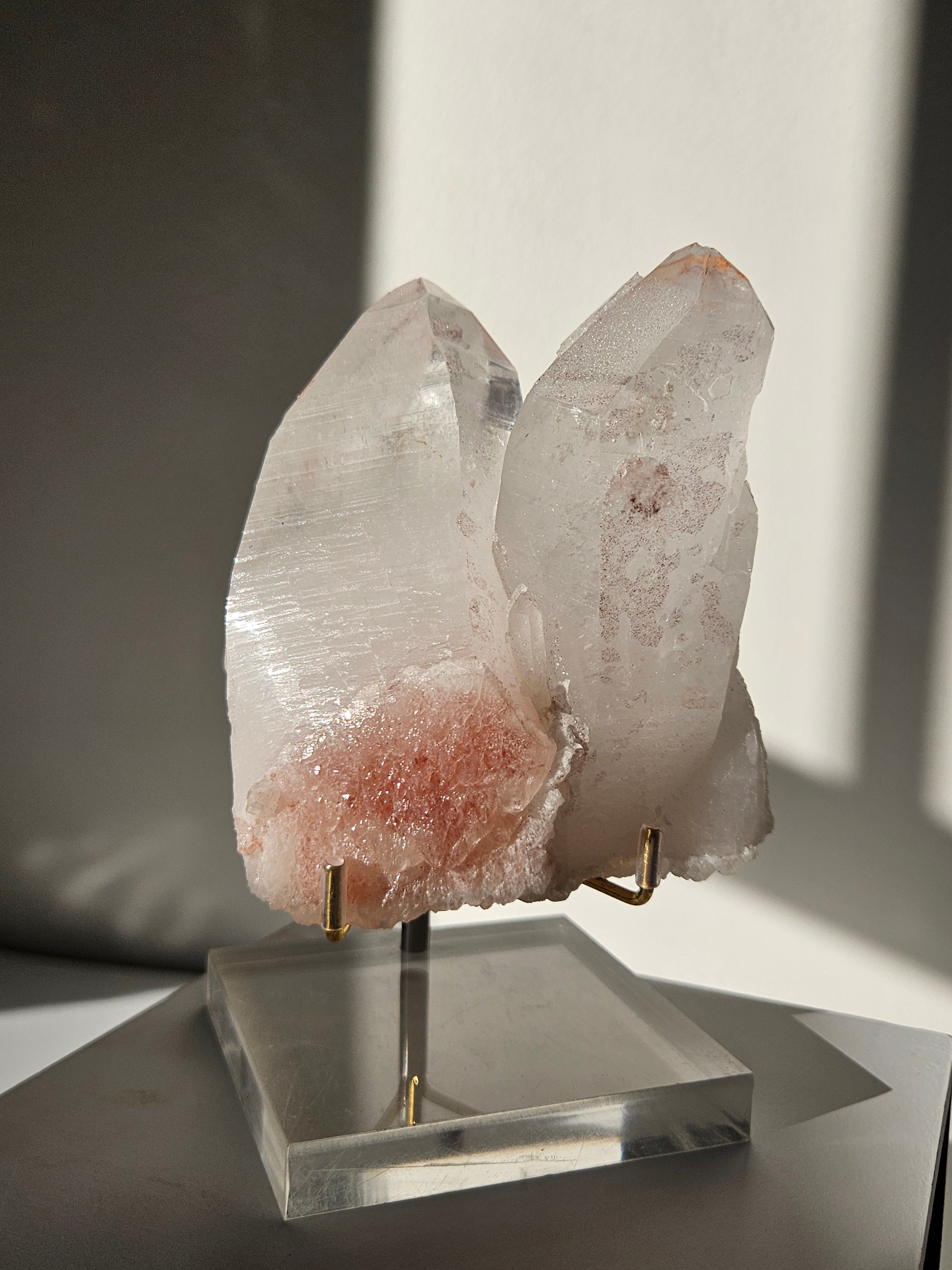 Pink Lemurian Quartz Cluster