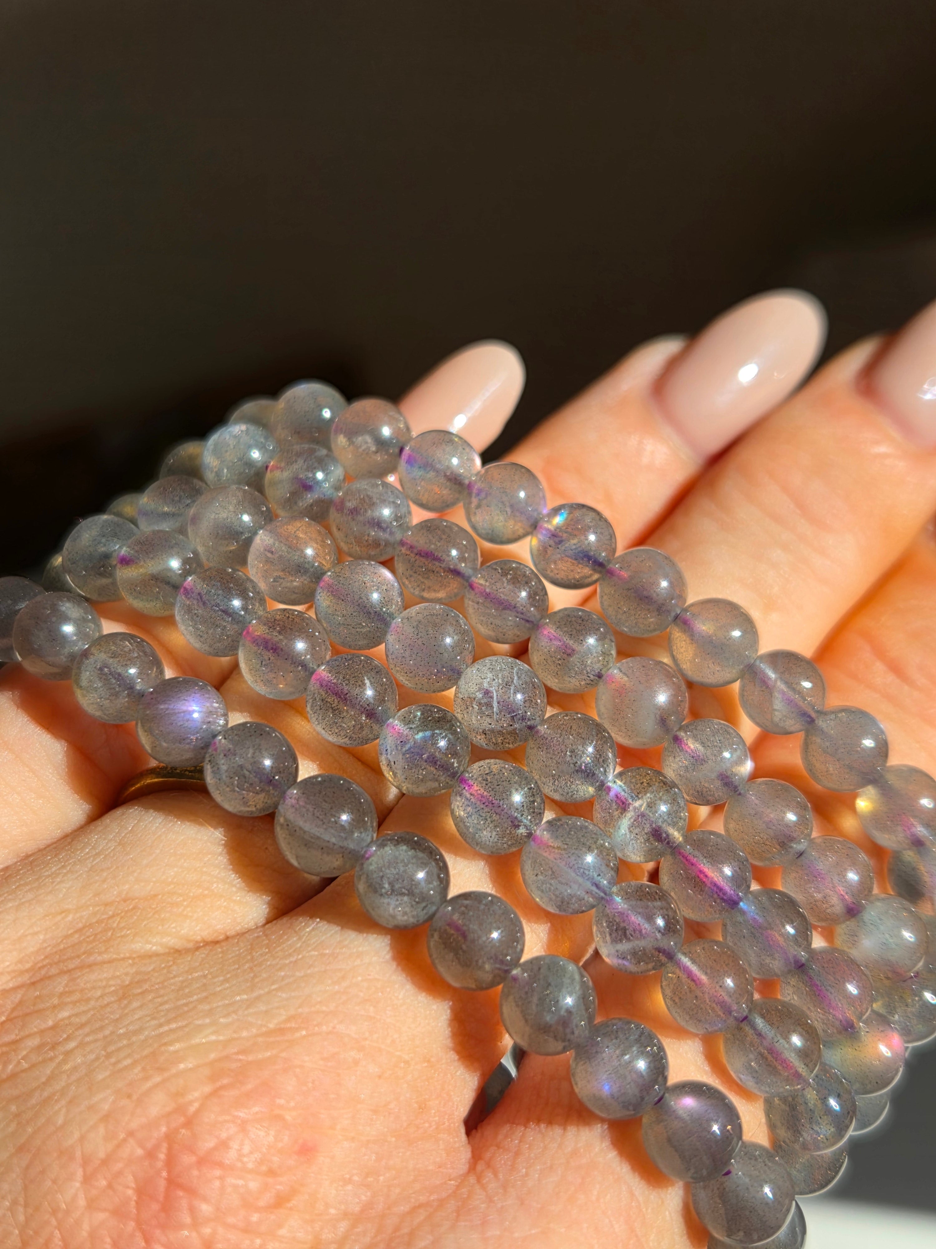 Purple Labradorite Bracelet | 6mm