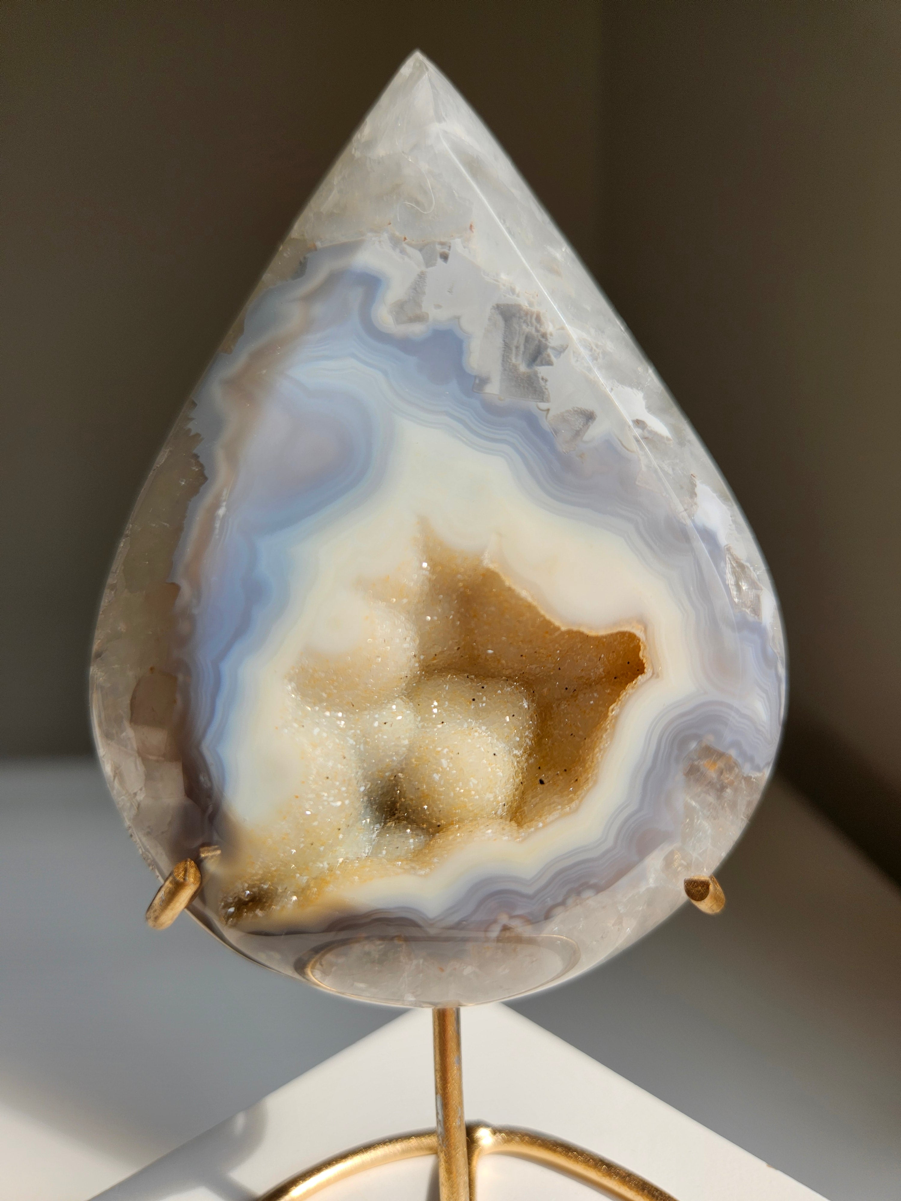 Druzy Agate Teardrop 006