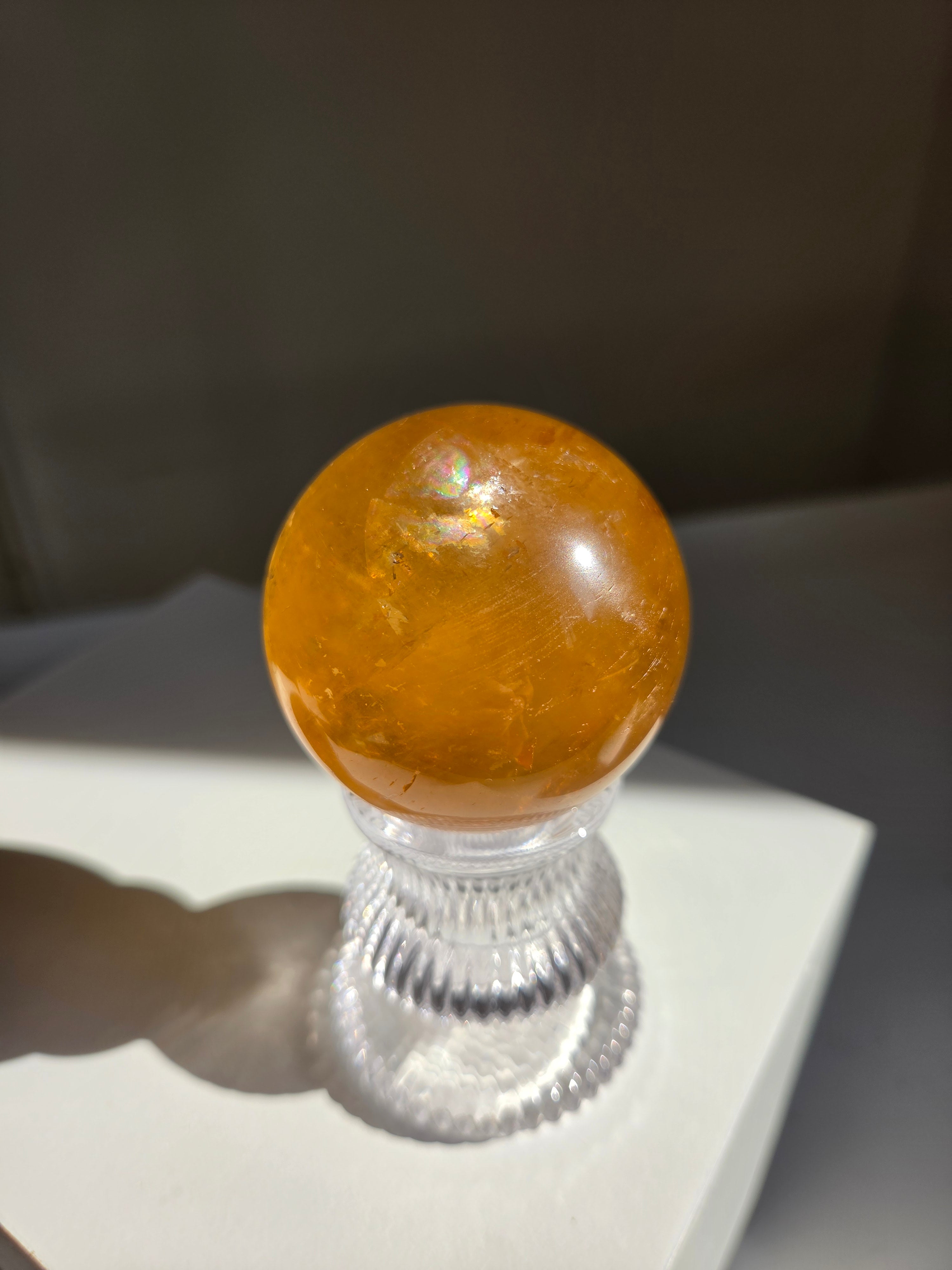 Golden Optical Calcite Sphere 001