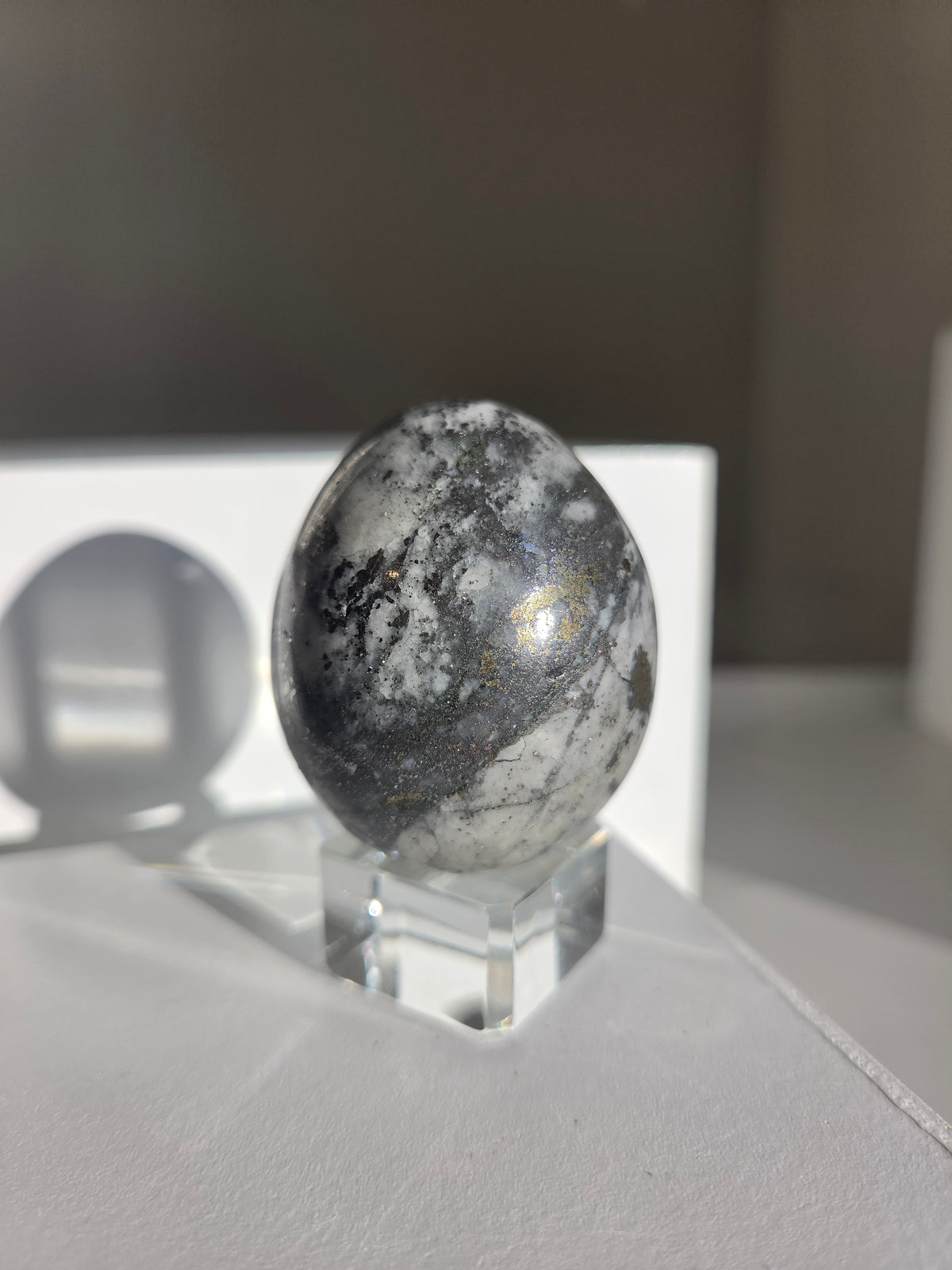 Pyrite x Quartz Egg 002