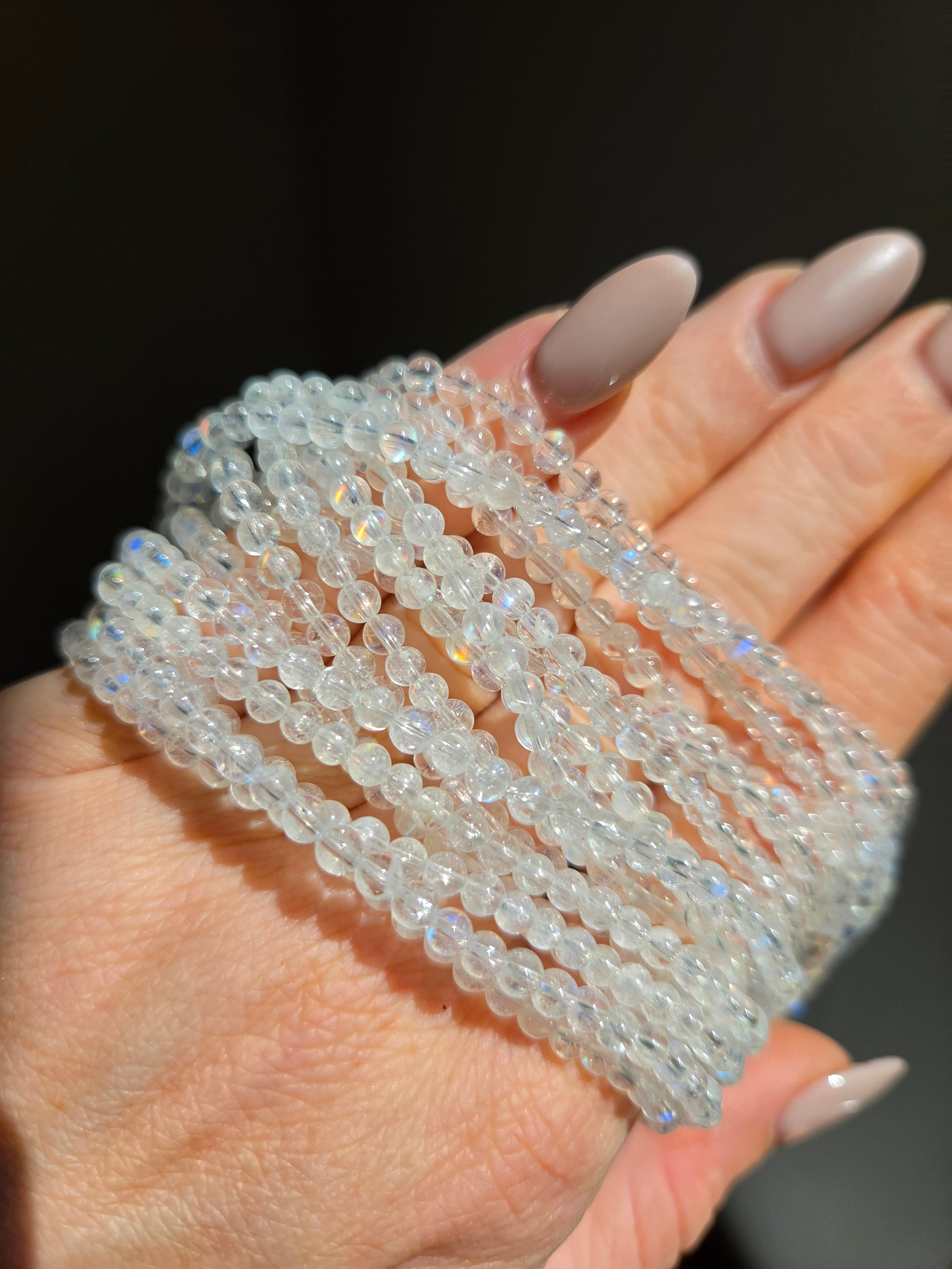 Malagasy Moonstone 3 wrap Bracelet | 4mm