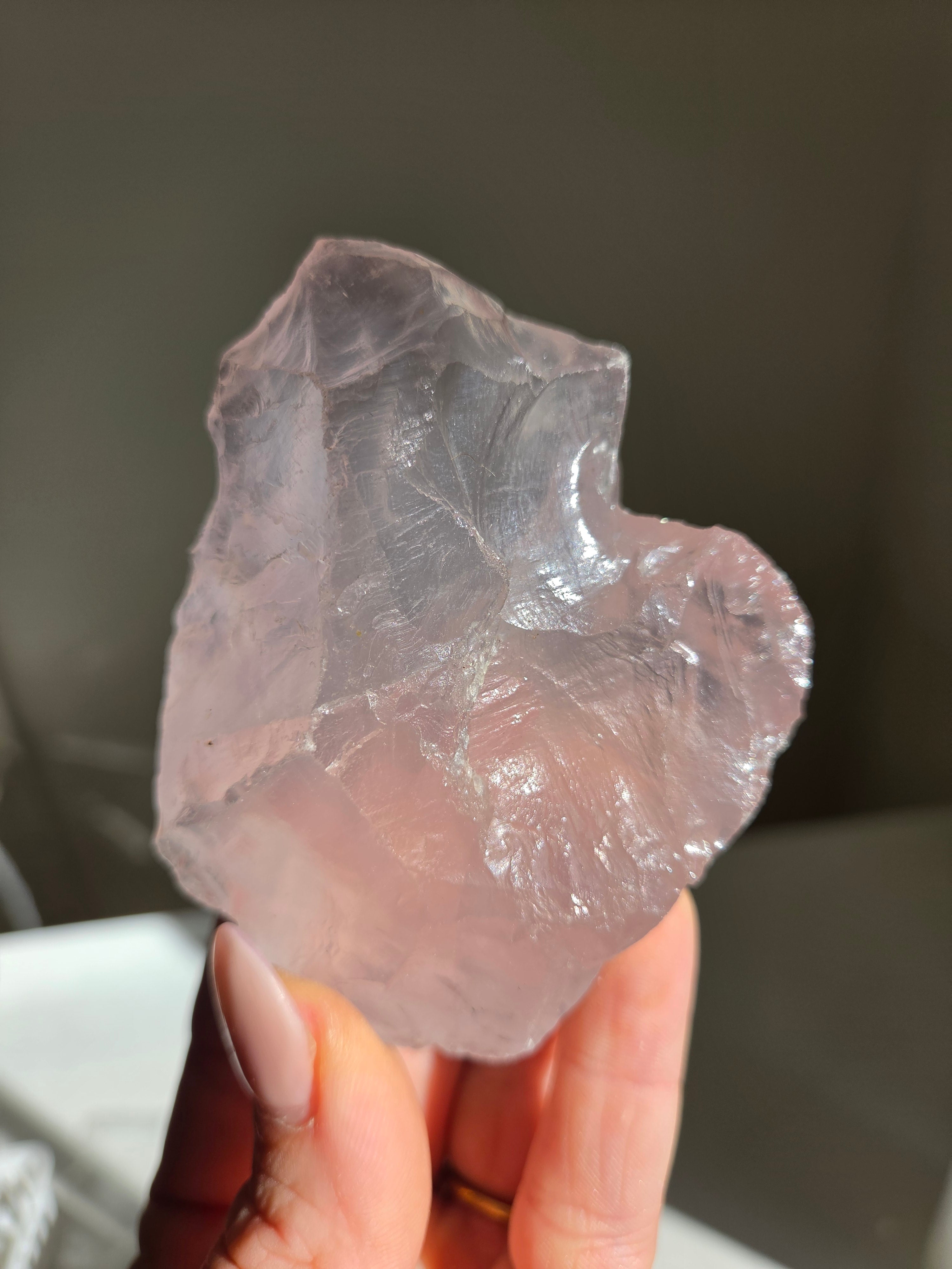 Lavender Raw Rose Quartz 030