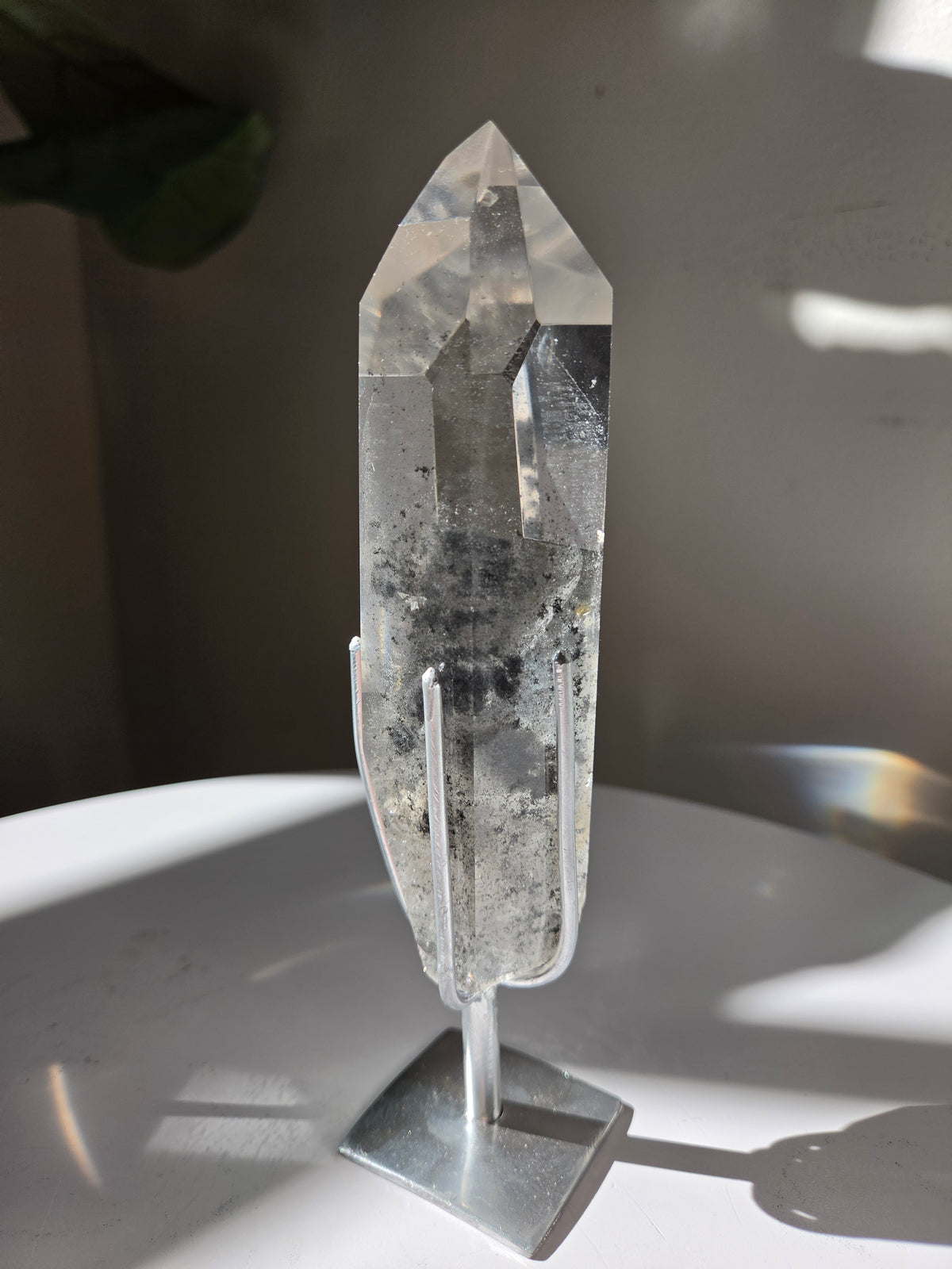 Phantom Lemurian Quartz on stand 002