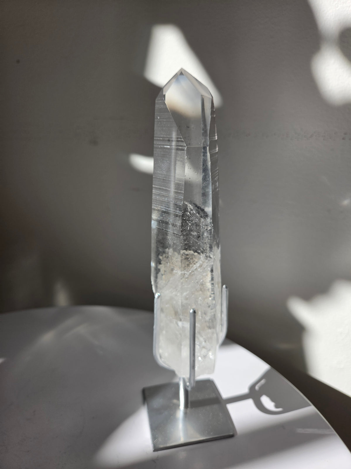 Phantom Lemurian Quartz on stand 004