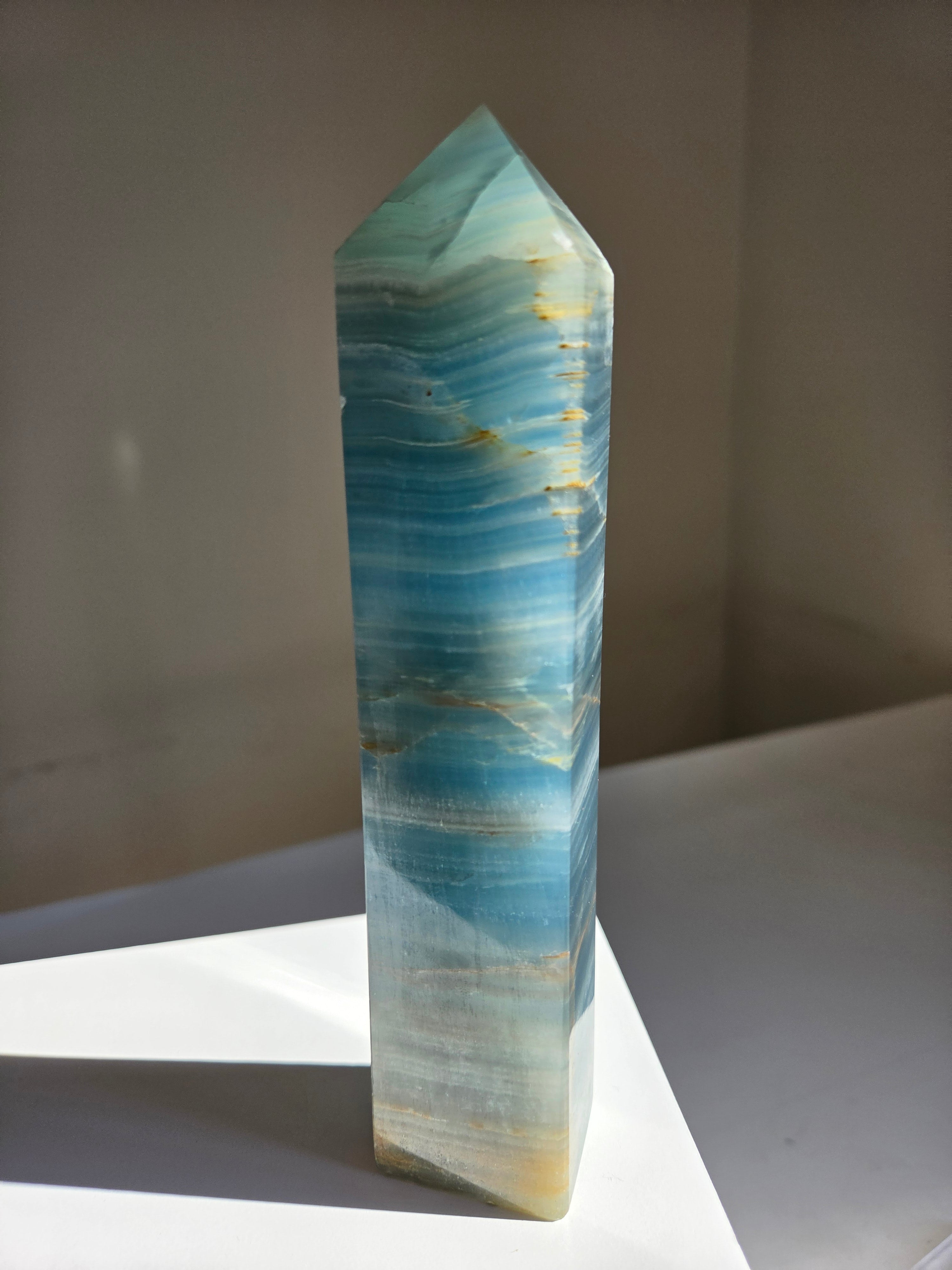 Blue Calcite Tower 003