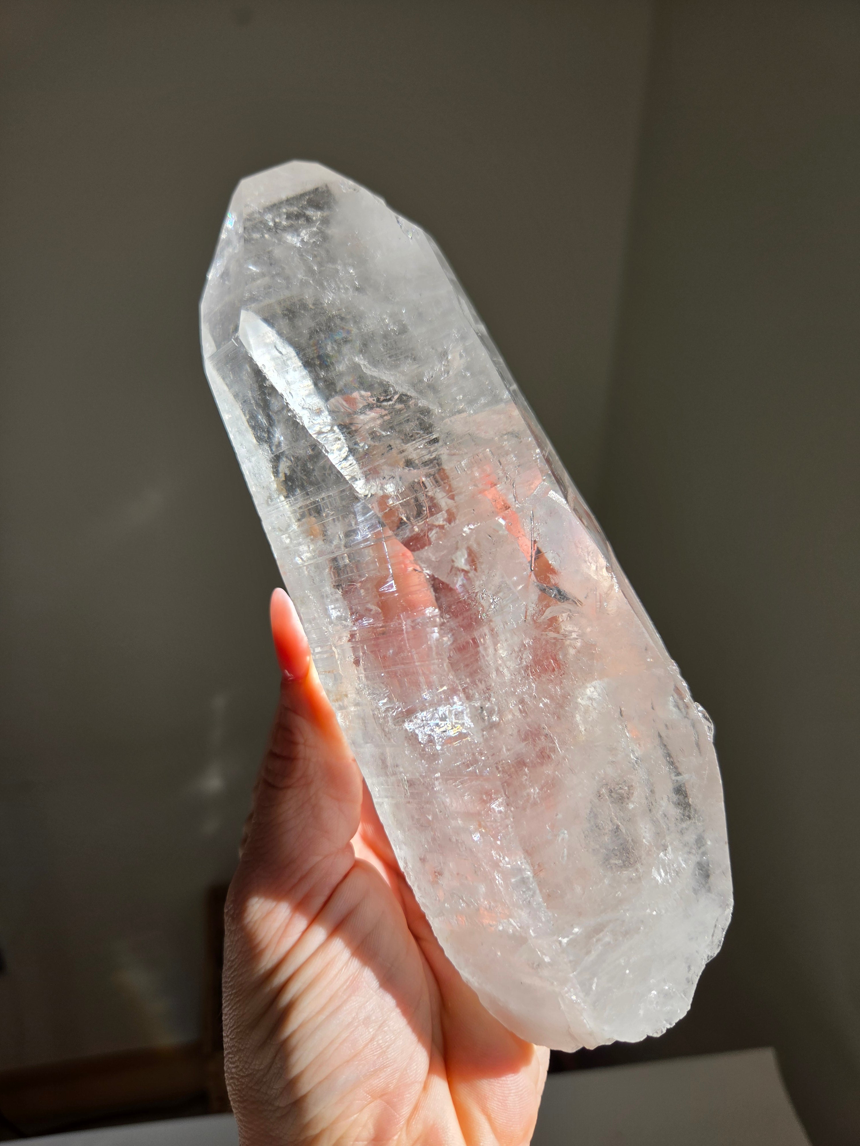 Semipolished Lemurian Quartz Wand