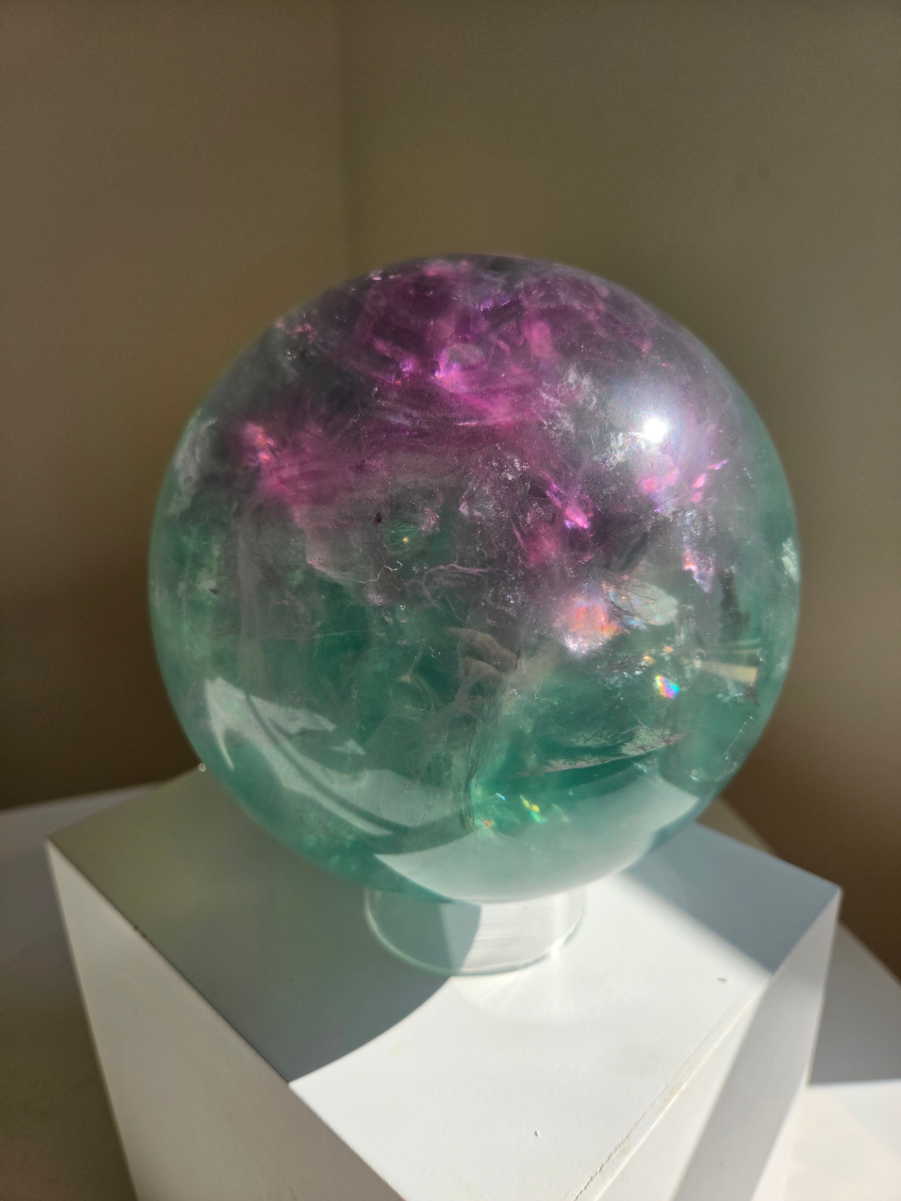 Fluorite Statement Sphere