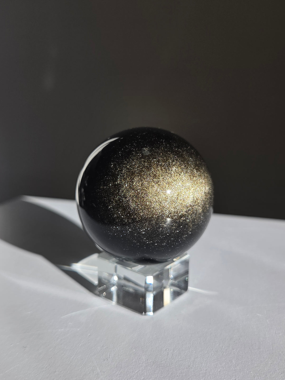 Golden Sheen Obsidian Sphere 003