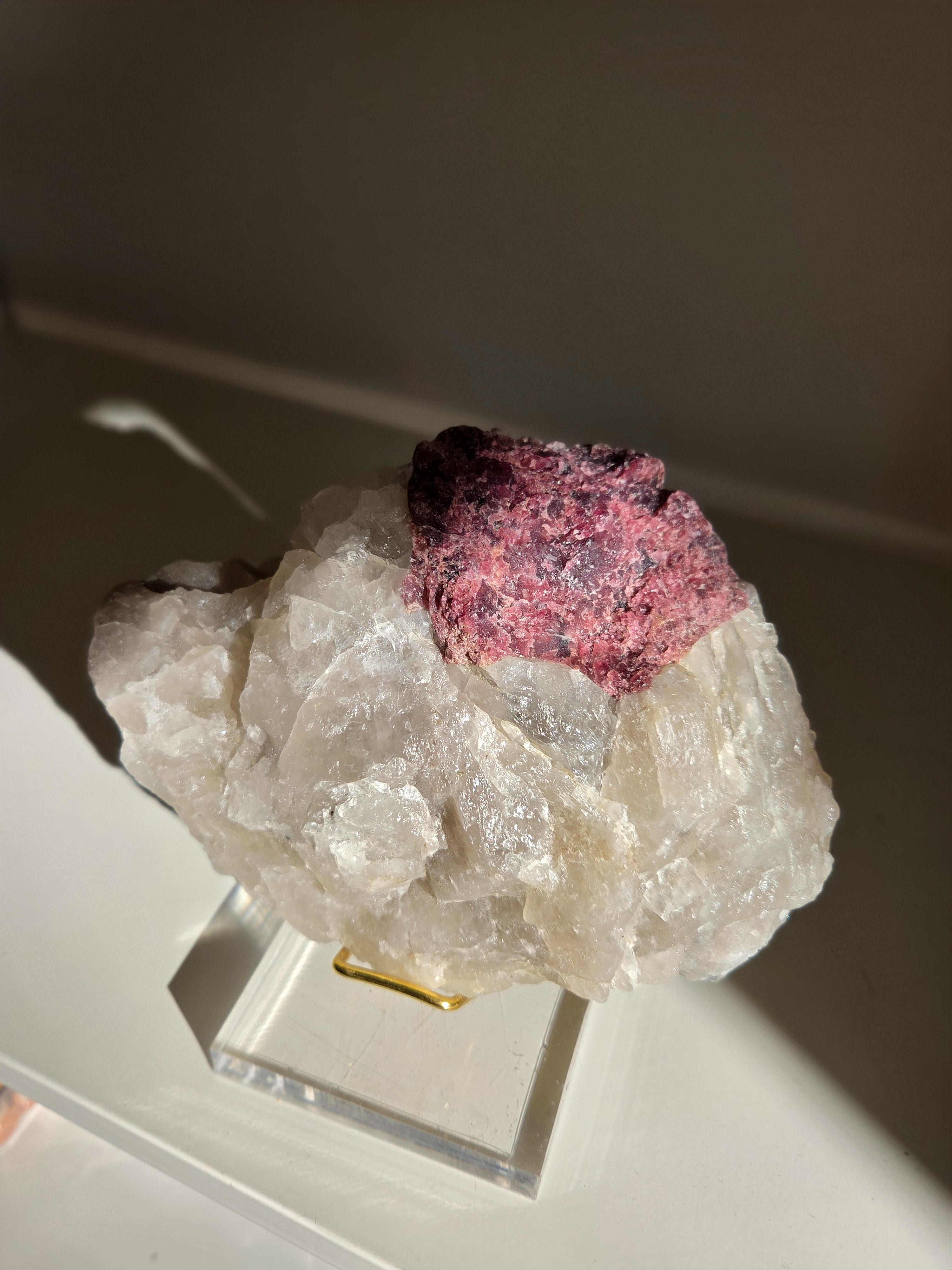 Rubellite Tourmaline in Quartz