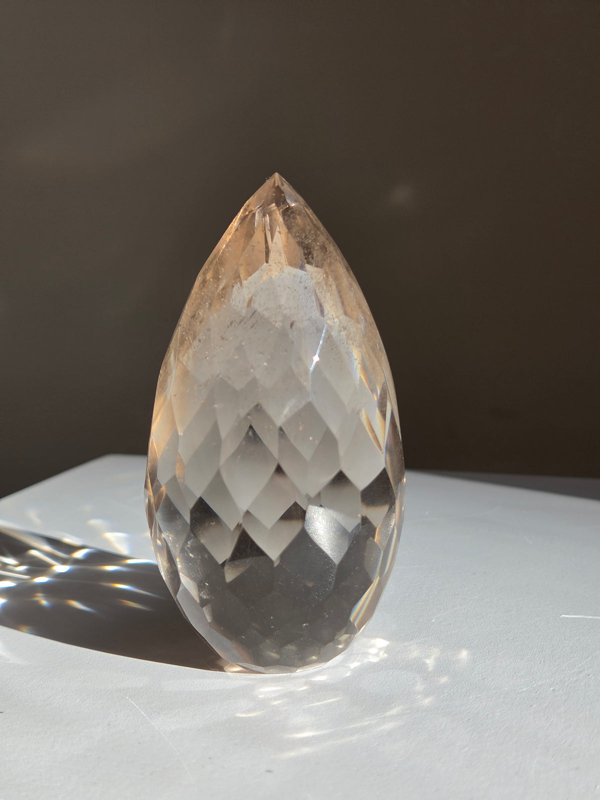 Faceted Smoky Quartz Freeform 001