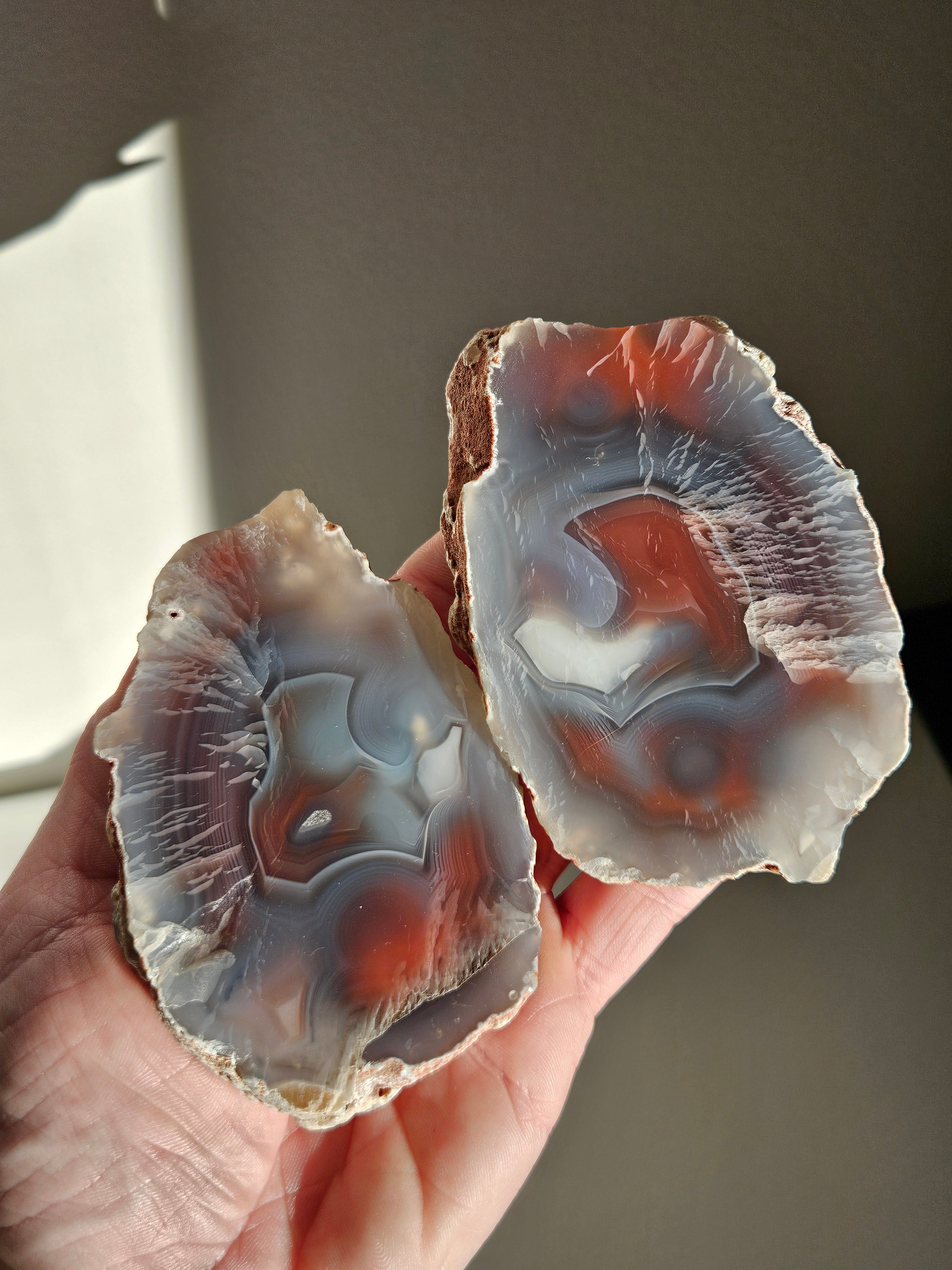 Swazi Agate Geode Pair 002