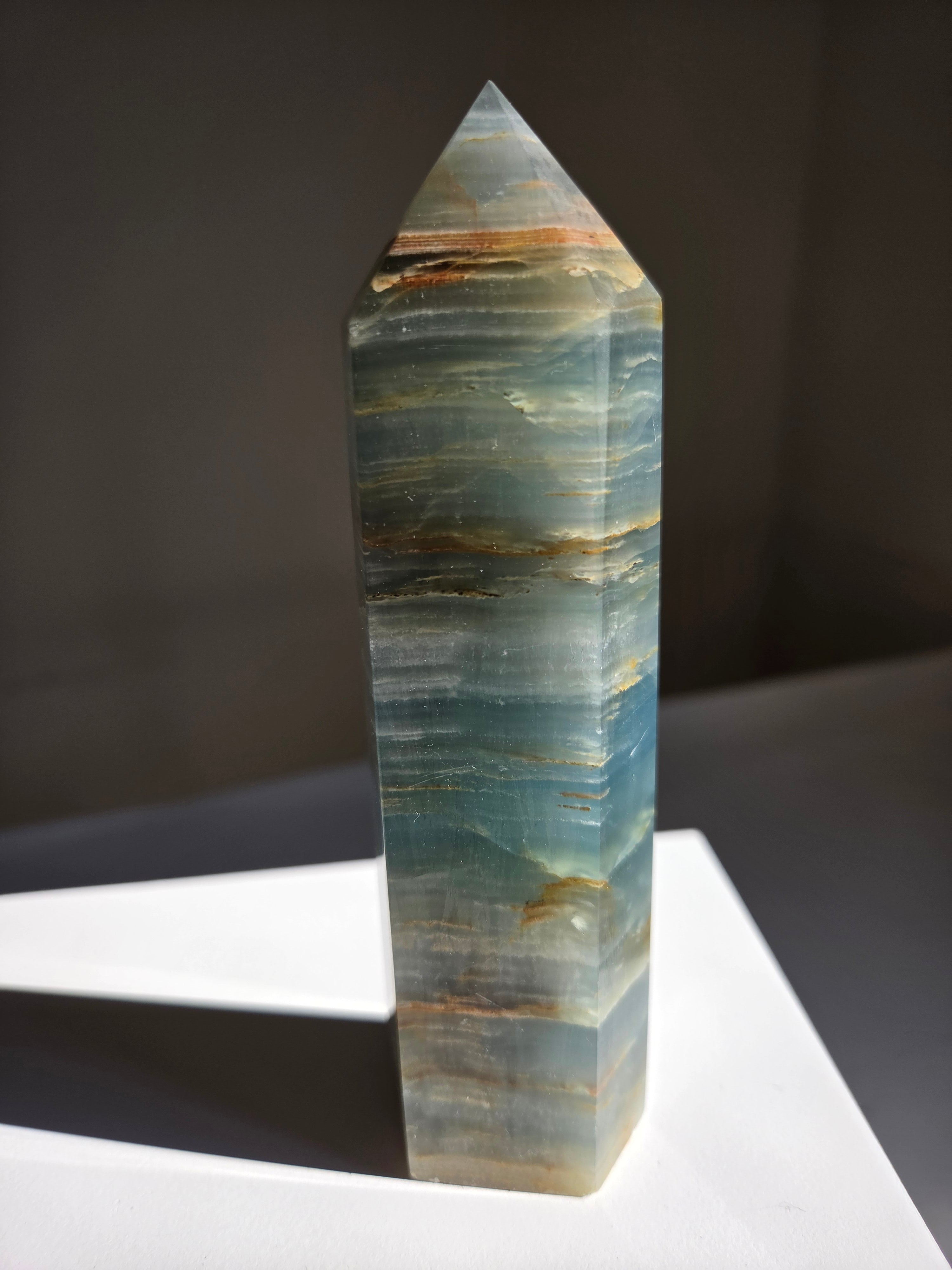 Blue Calcite Tower 001