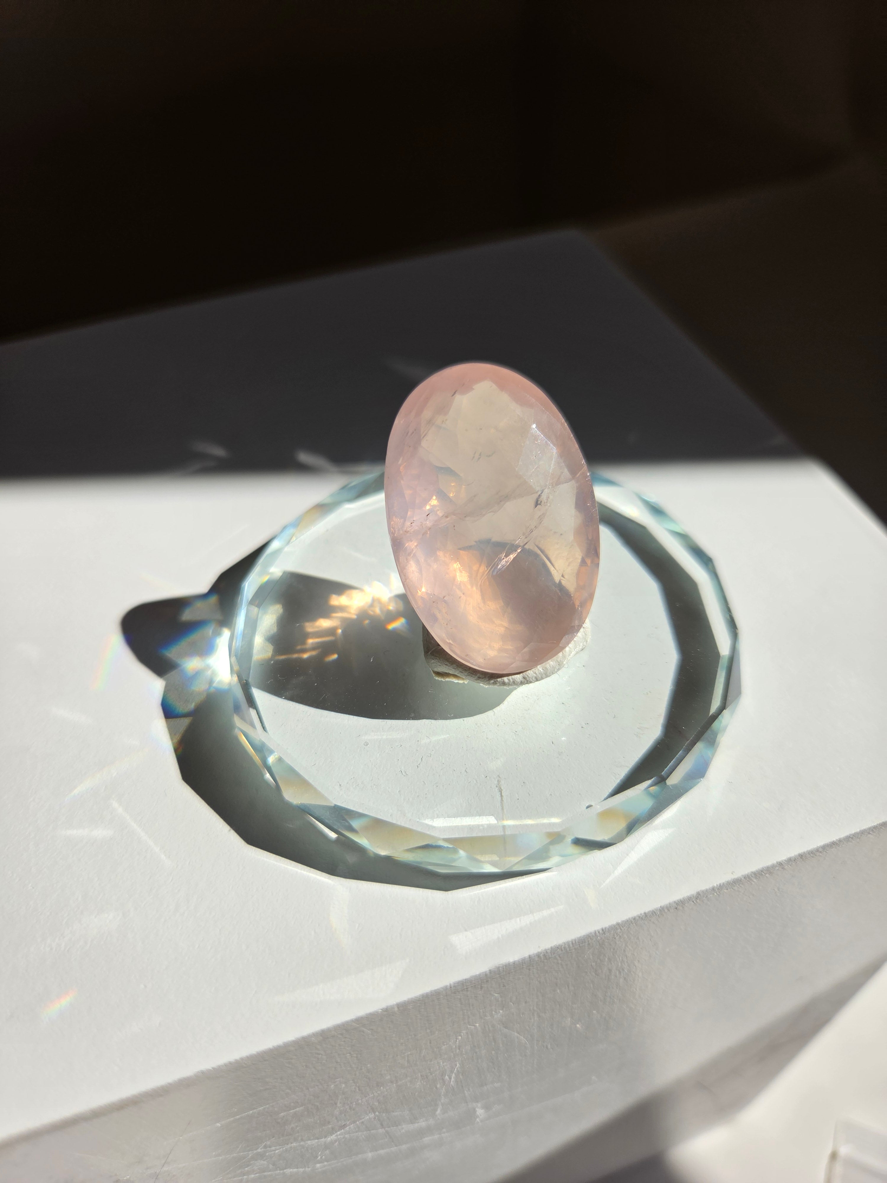 Faceted Rose Quartz 009