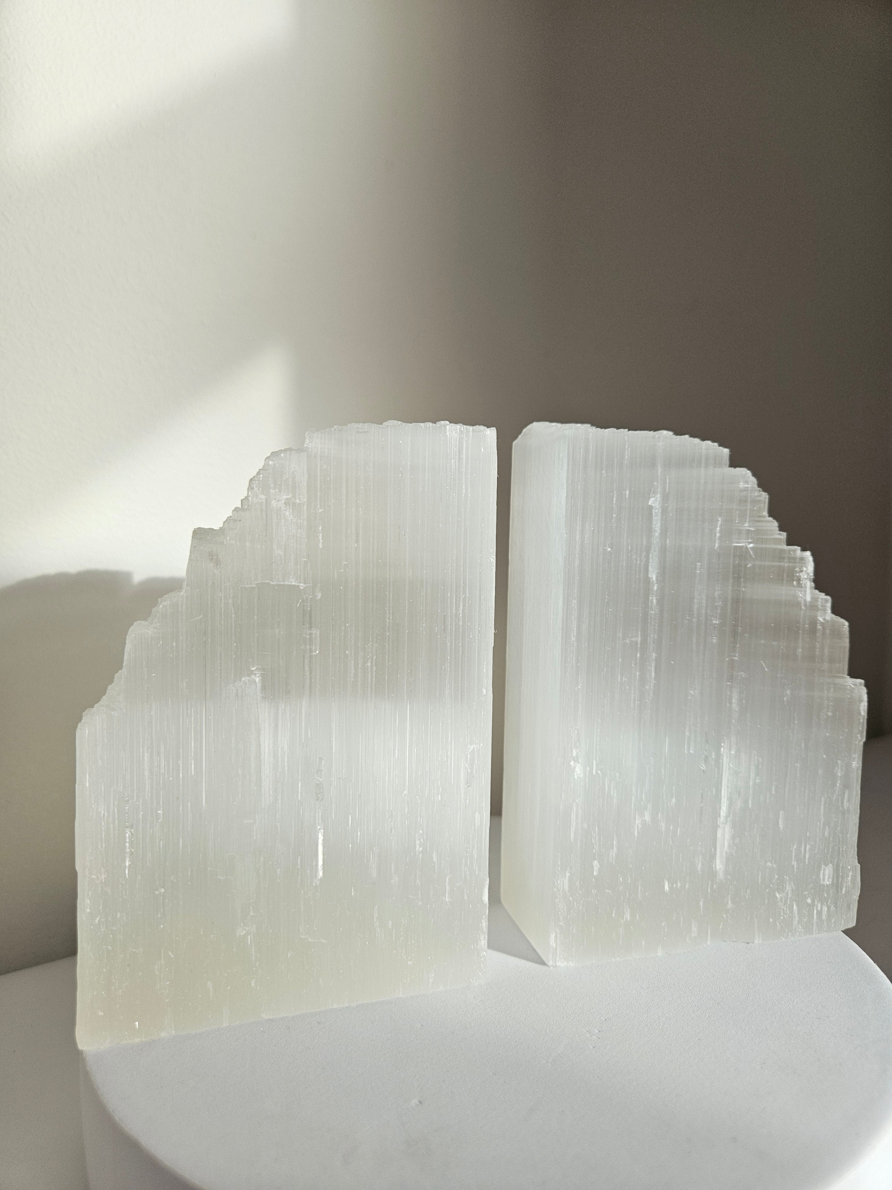 Selenite Bookends