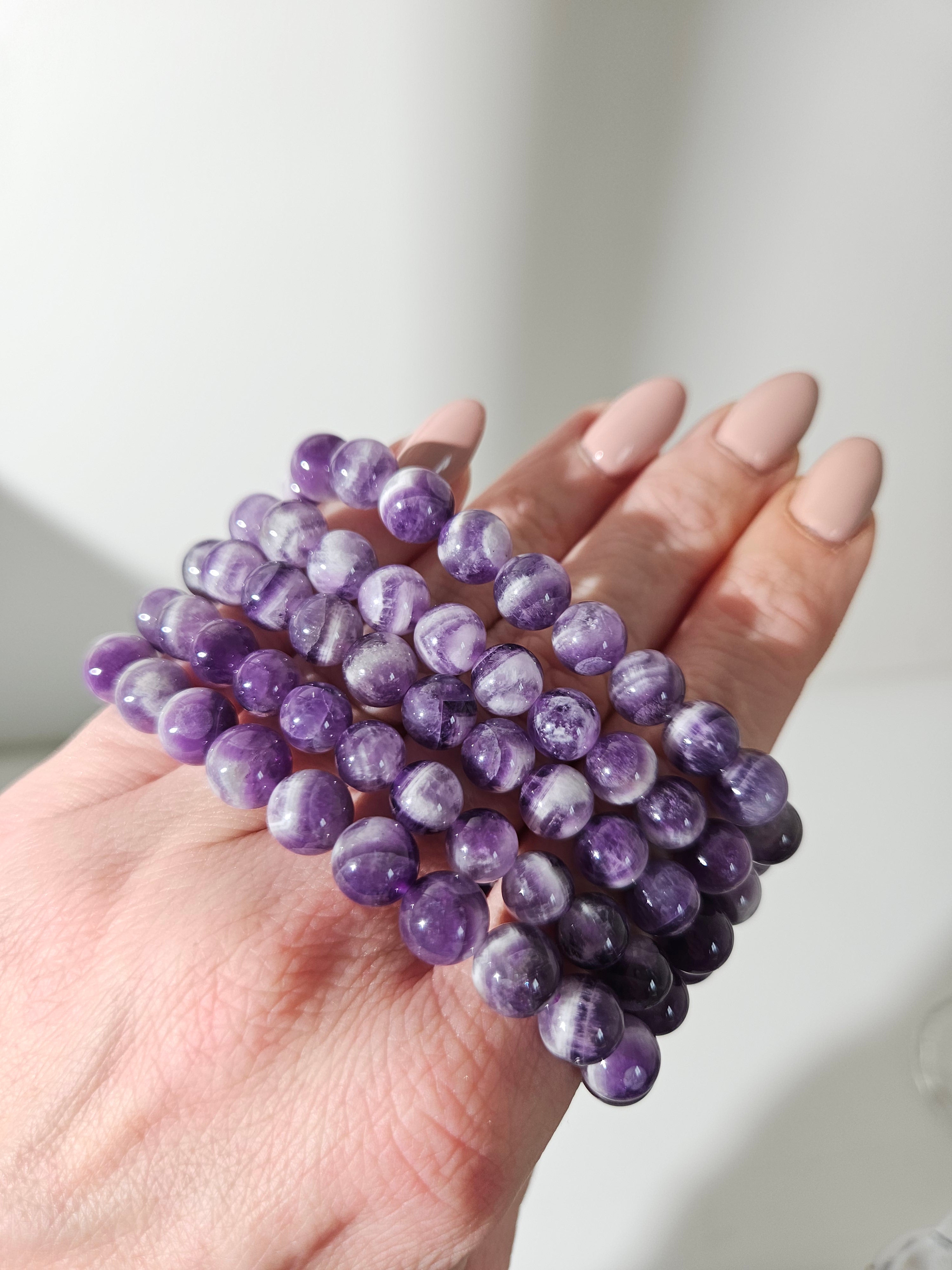 Chevron Amethyst bracelet | 8mm